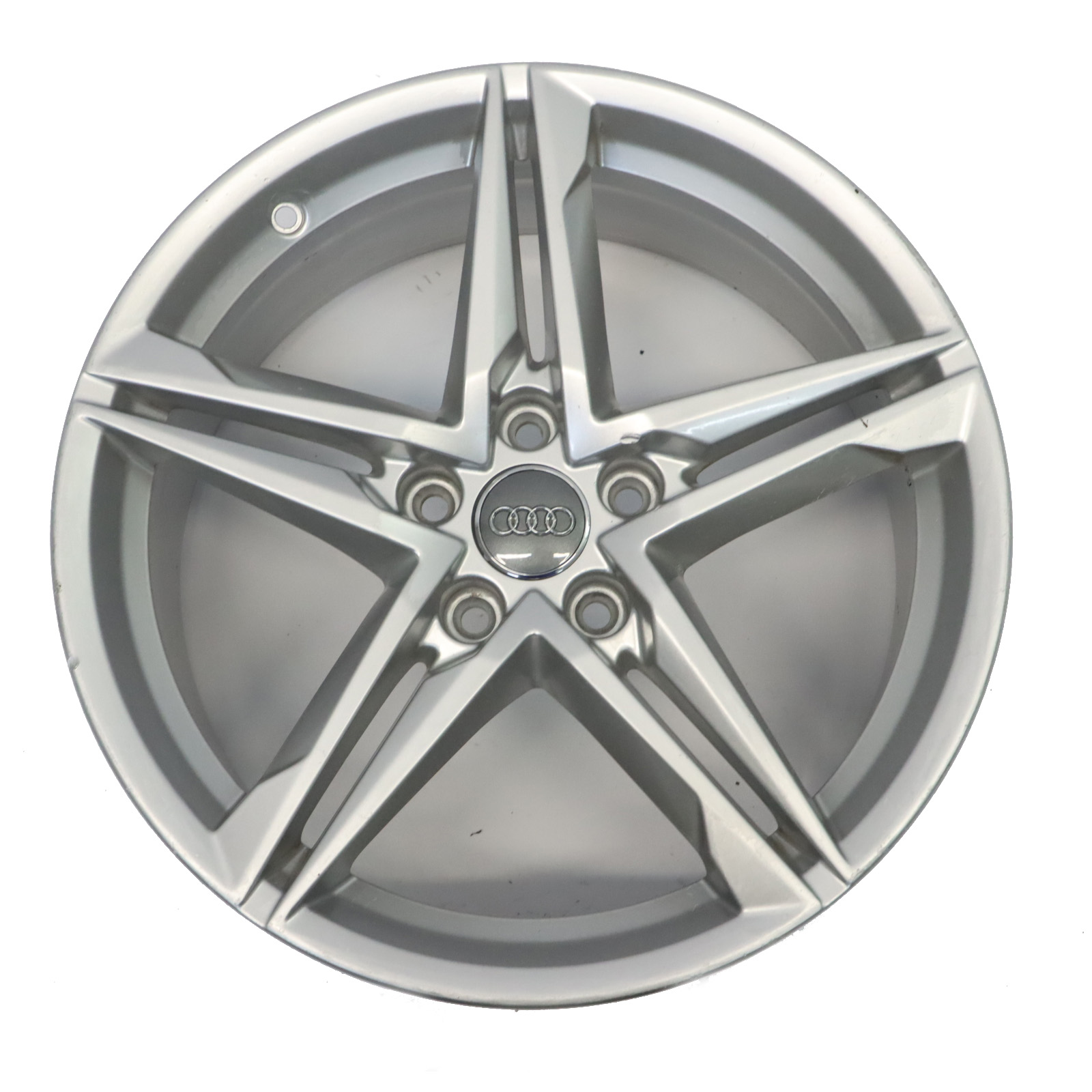 Audi A4 B9 Silver Wheel Alloy Rim 18" 8J ET:40 Double Star Spoke 8W0601025R