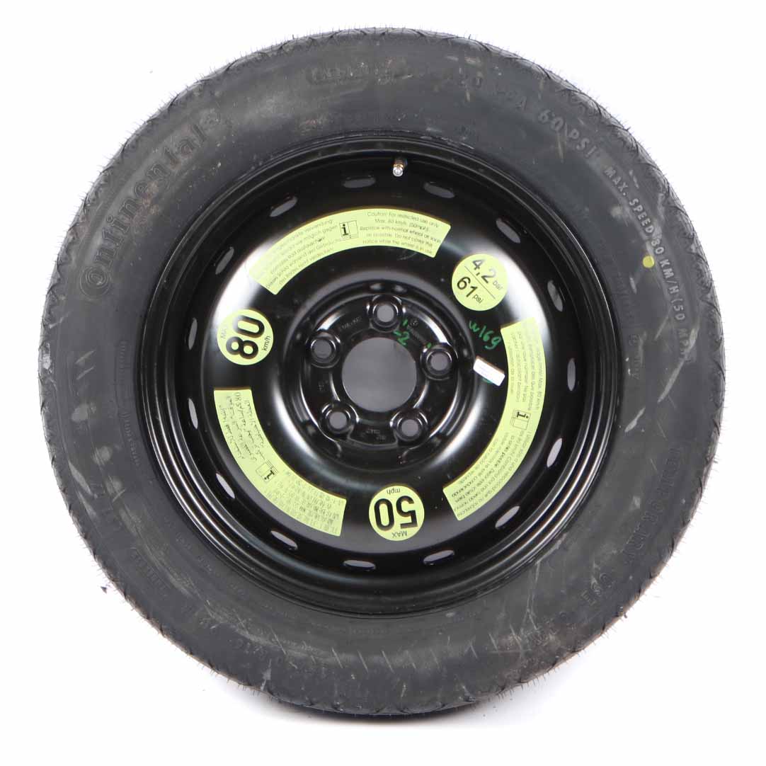 Roue de secours Mercedes W169 W245 Pneu compact en acier R16 125/90 A1694000802