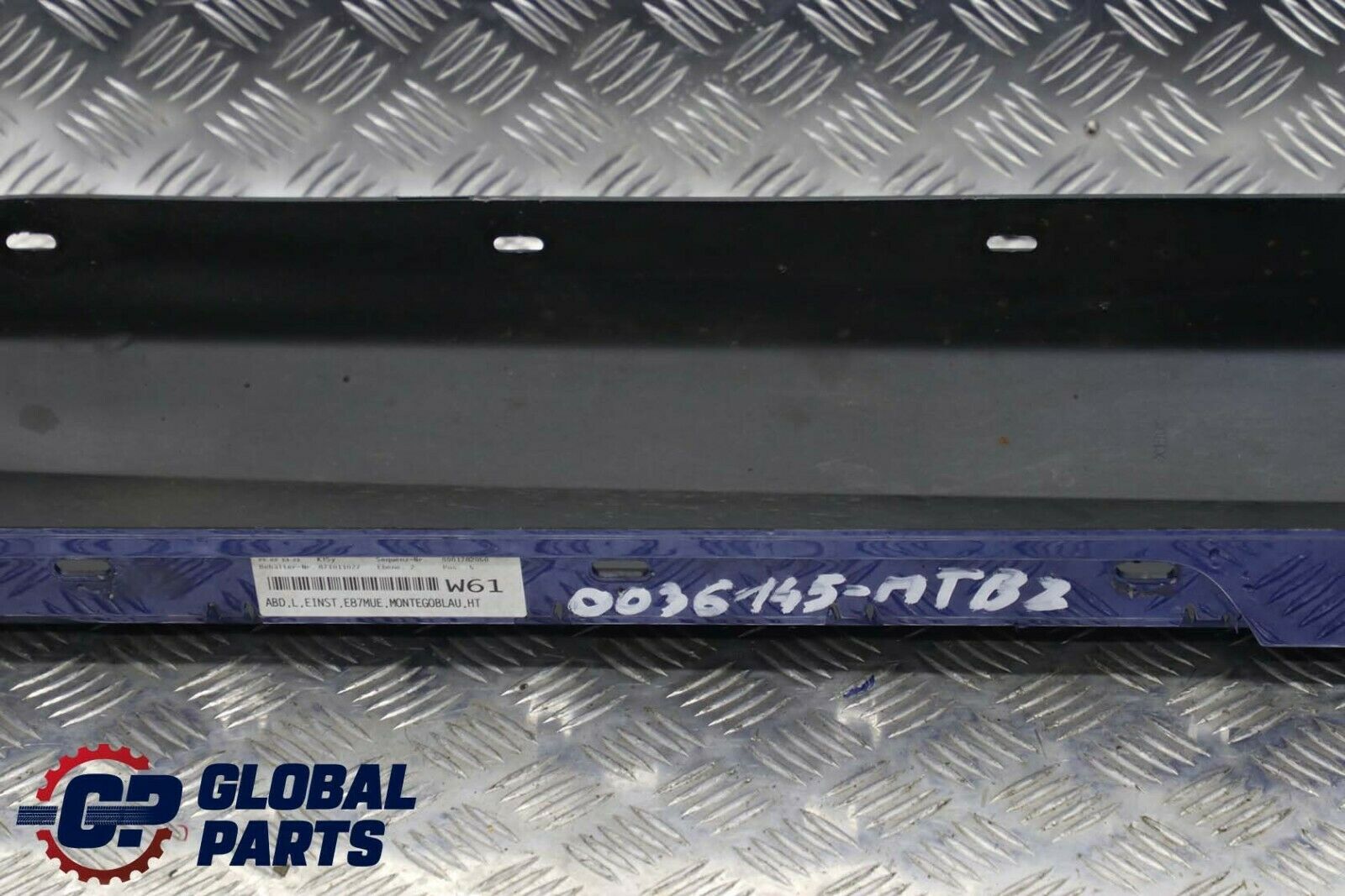 BMW E87 LCI Bas de Porte Couverture Seuil A Gauche Bleu Montego Bleu - A51