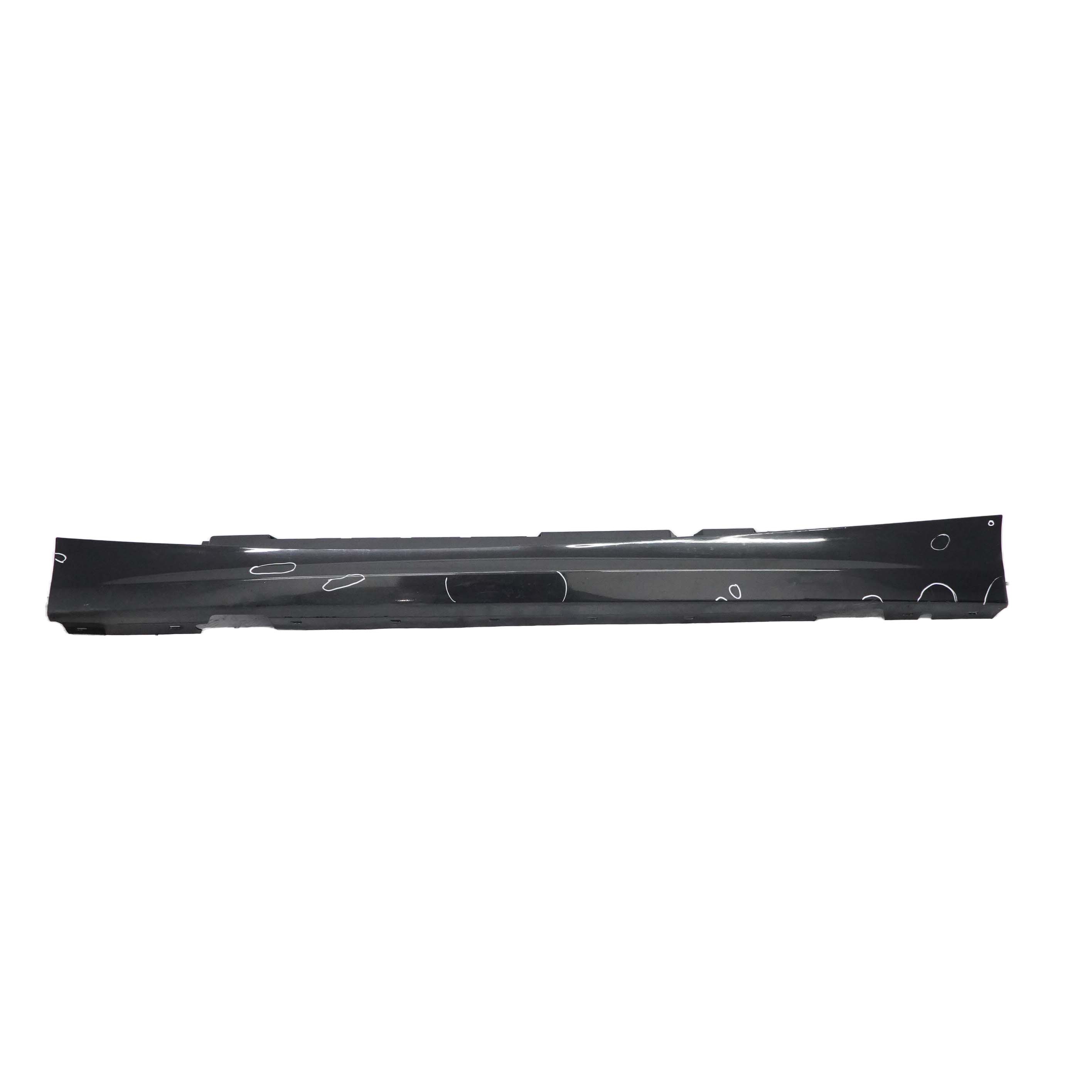 BMW E87 LCI Bas de Porte Couverture Seuil A Gauche Noir Sapphire Metallisee