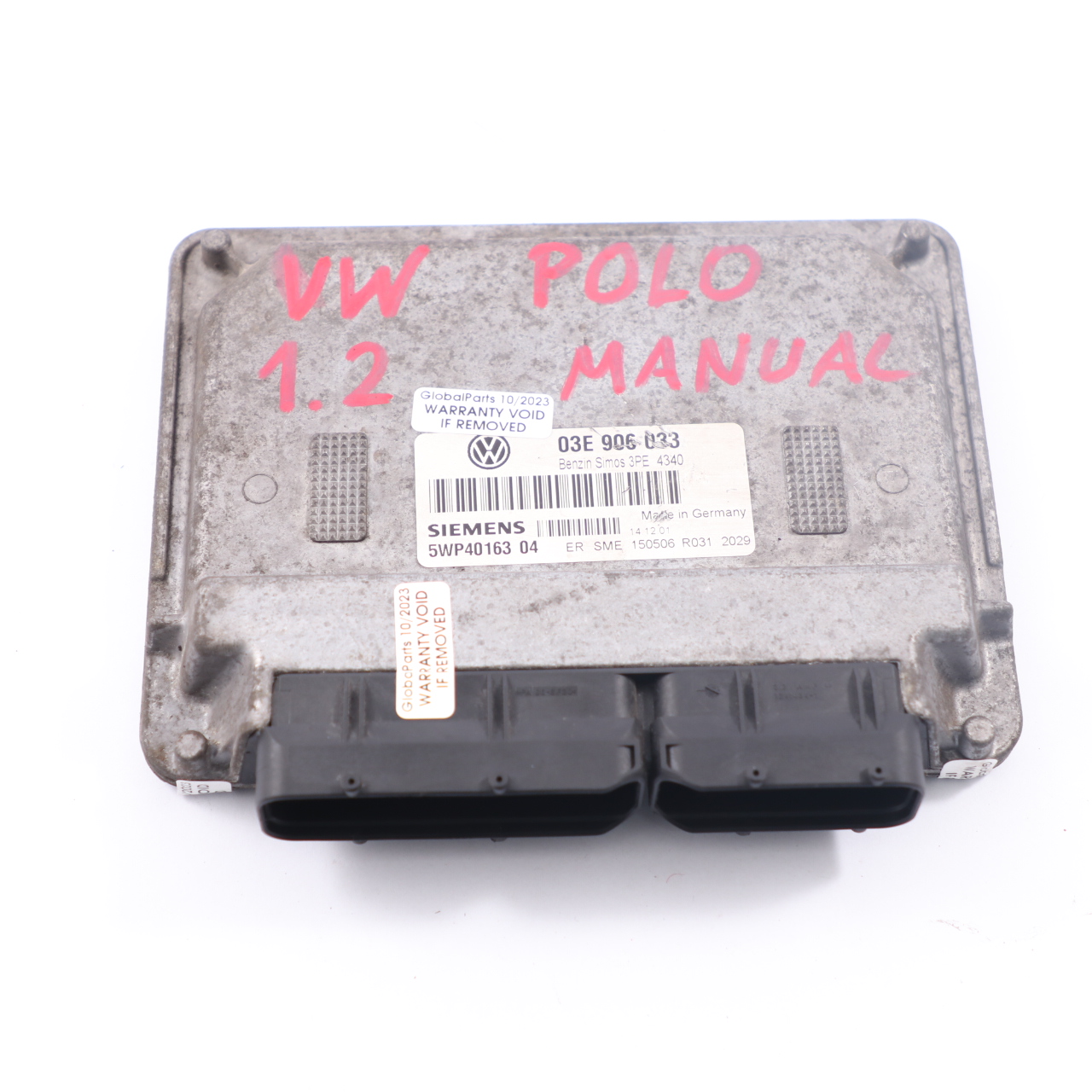 VW Polo Contrôle du moteur à essence ECU Siemens 5WP1630440 03E906033