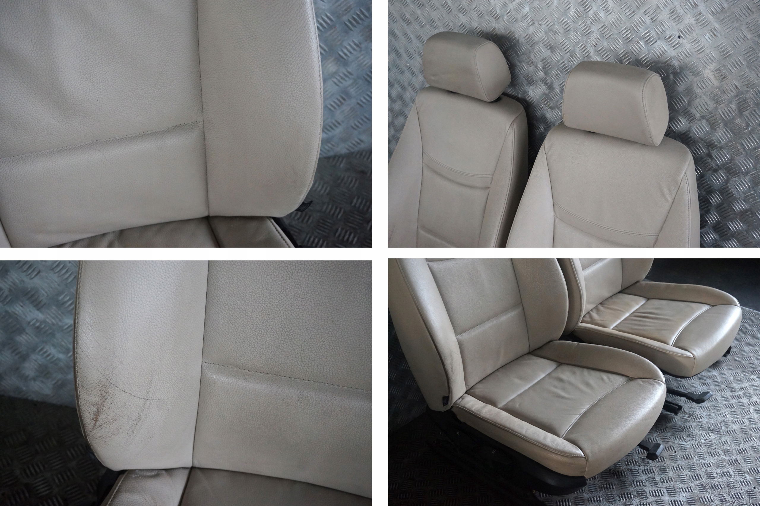 BMW 3 Series E90 LCI Heated Oyster Leather Interior Seats with Airbag Door Card