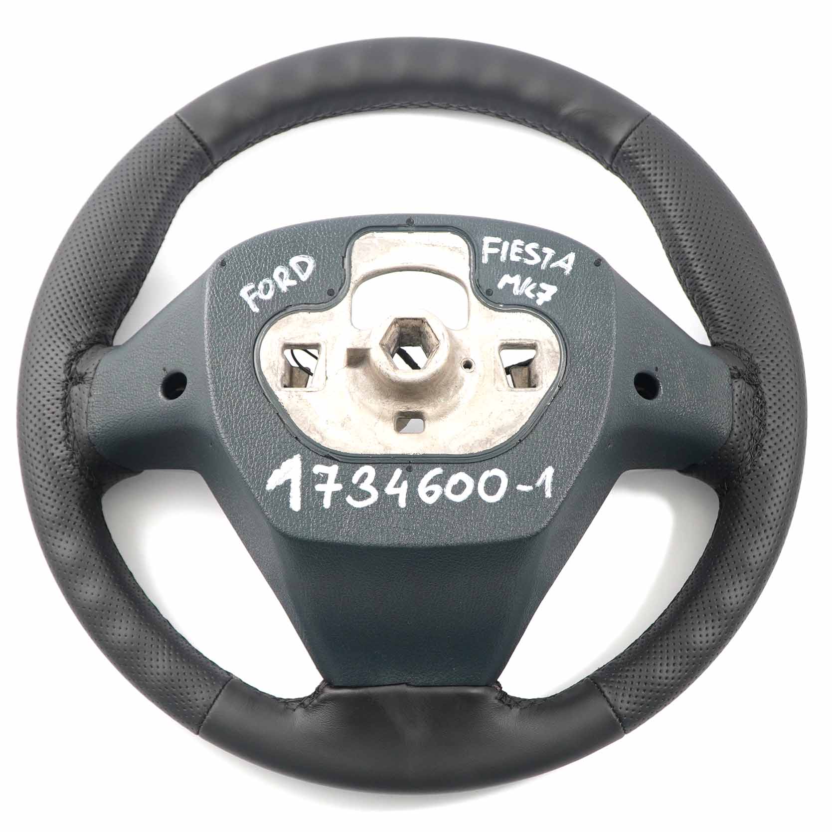 Ford Fiesta MK7 NEW Black Leather Steering Wheel Multifunction 1734600