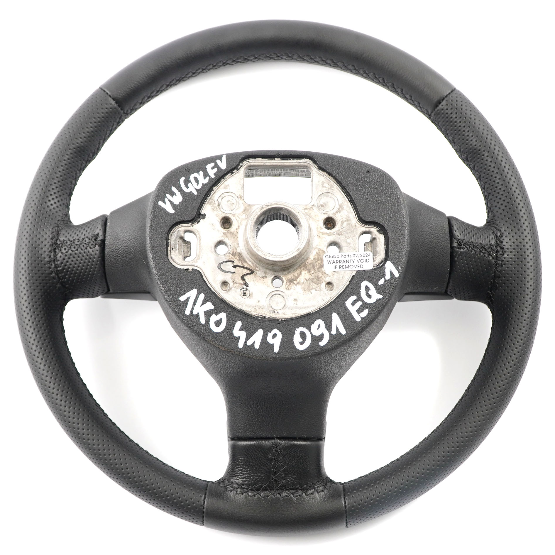 VW Volkswagen Golf 5 NEW Black Leather Steering Wheel 1K0419091EQ