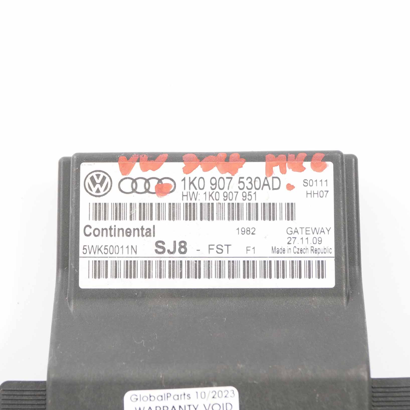 VW Volkswagen Golf 6 Module de l'unité de contrôle passerelle ECU 1K0907530AD