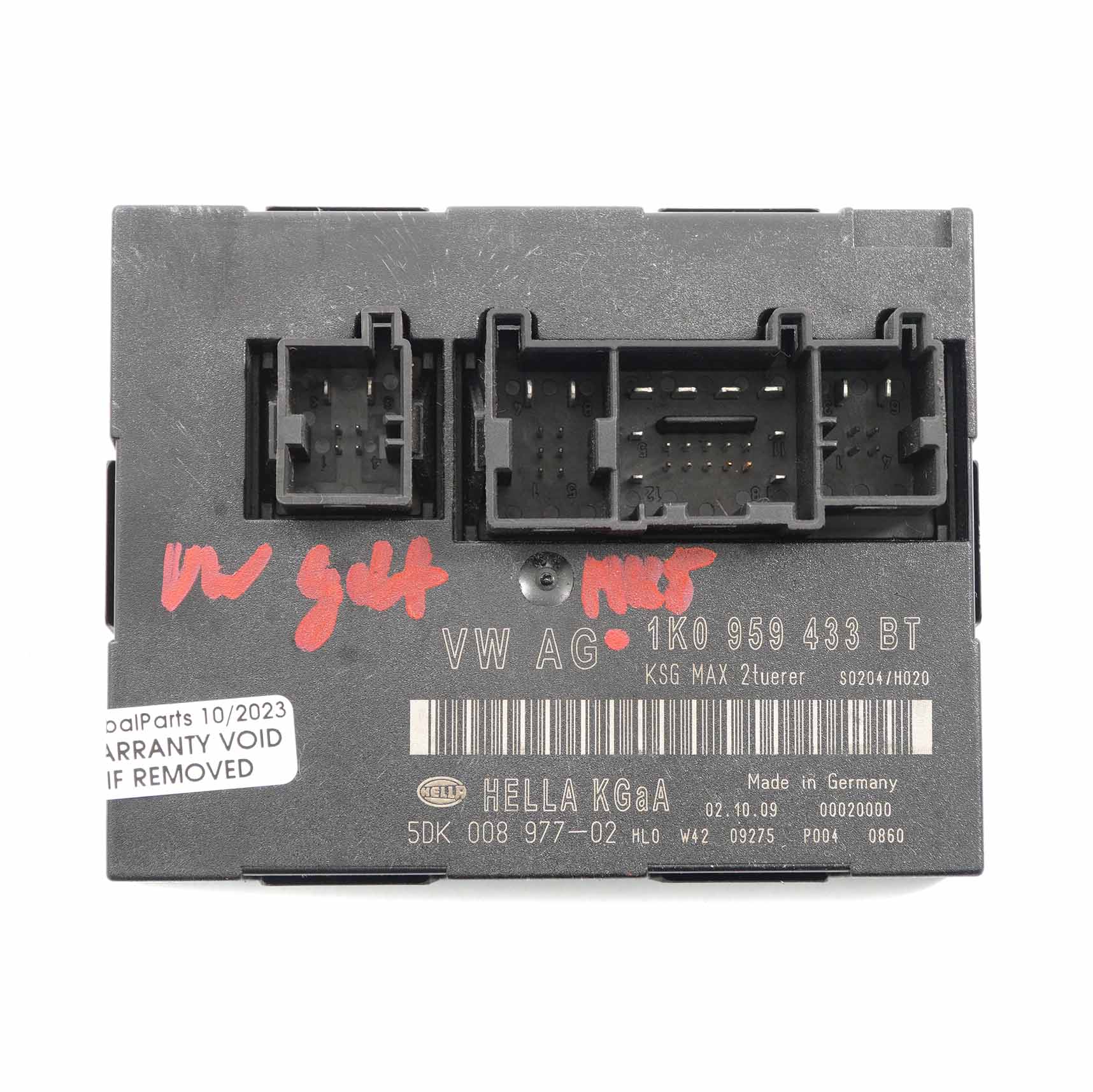 VW Golf 5 Body Corps Confort Unit Modul BCM Convenience Unit ECU 1K0959433BT