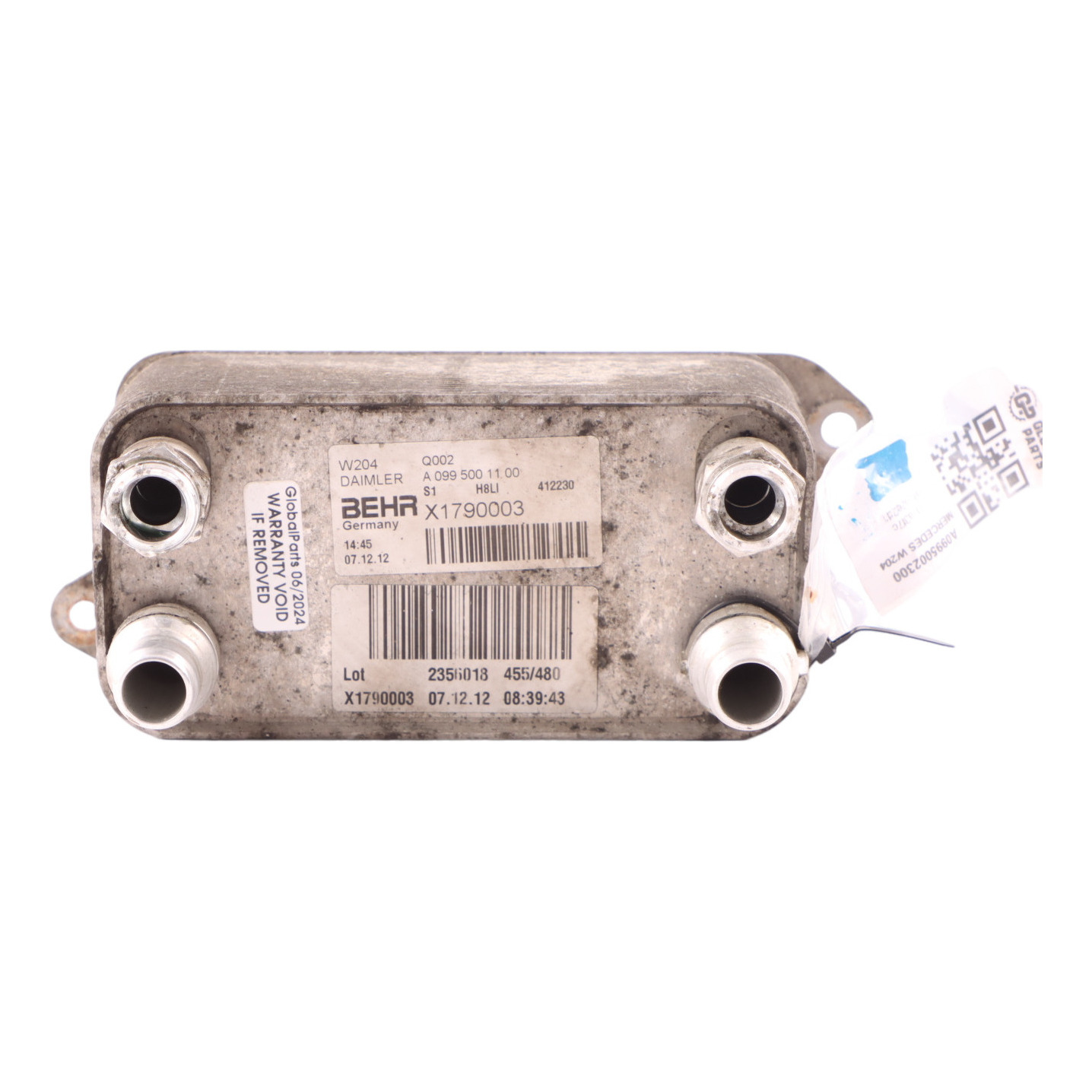 Echangeur Mercedes W204 W212 OM642 Refroidisseur d'huile diesel A6421800165