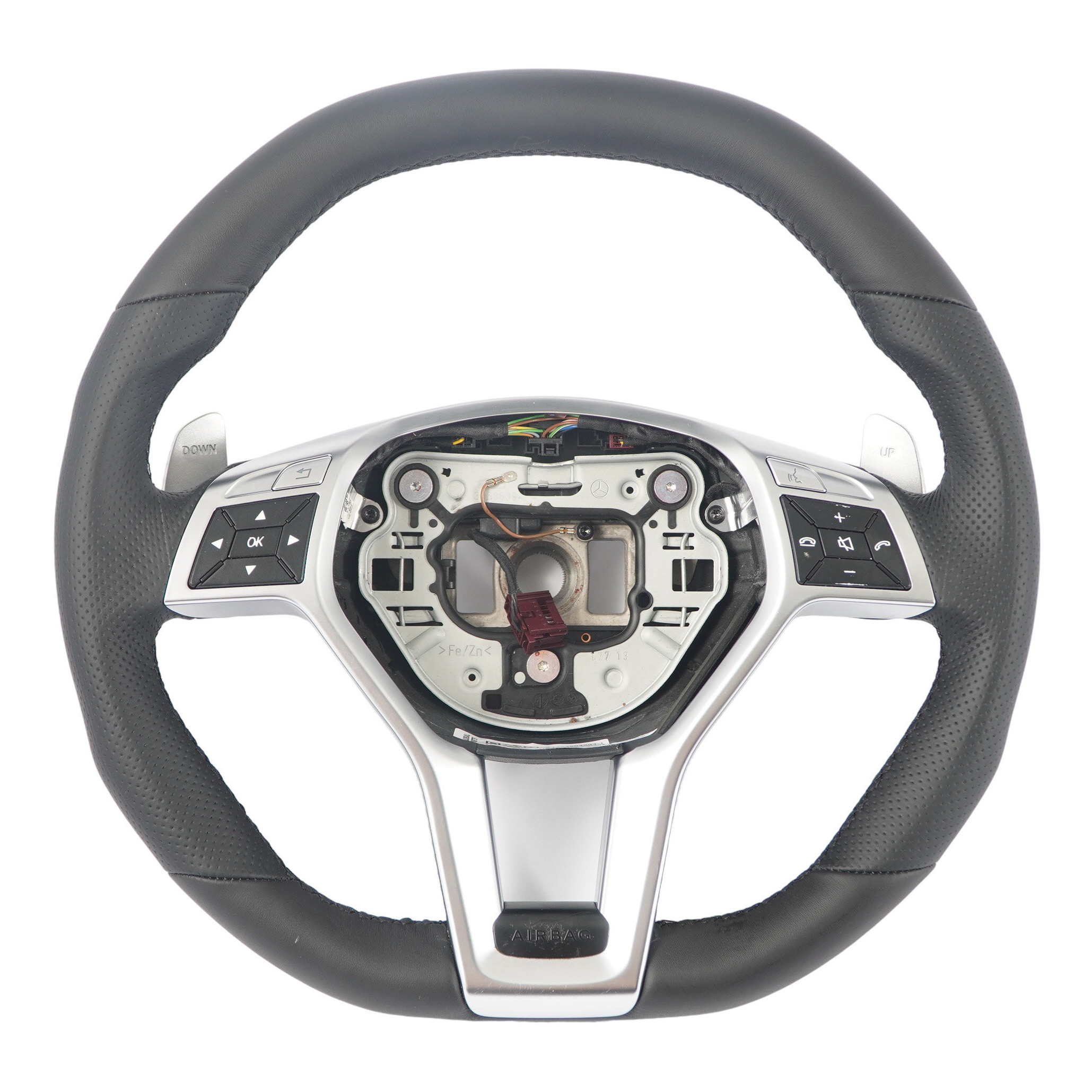 Steering Wheel Mercedes W204 C63 AMG W212 NEW Black Leather Sport Paddle Shift