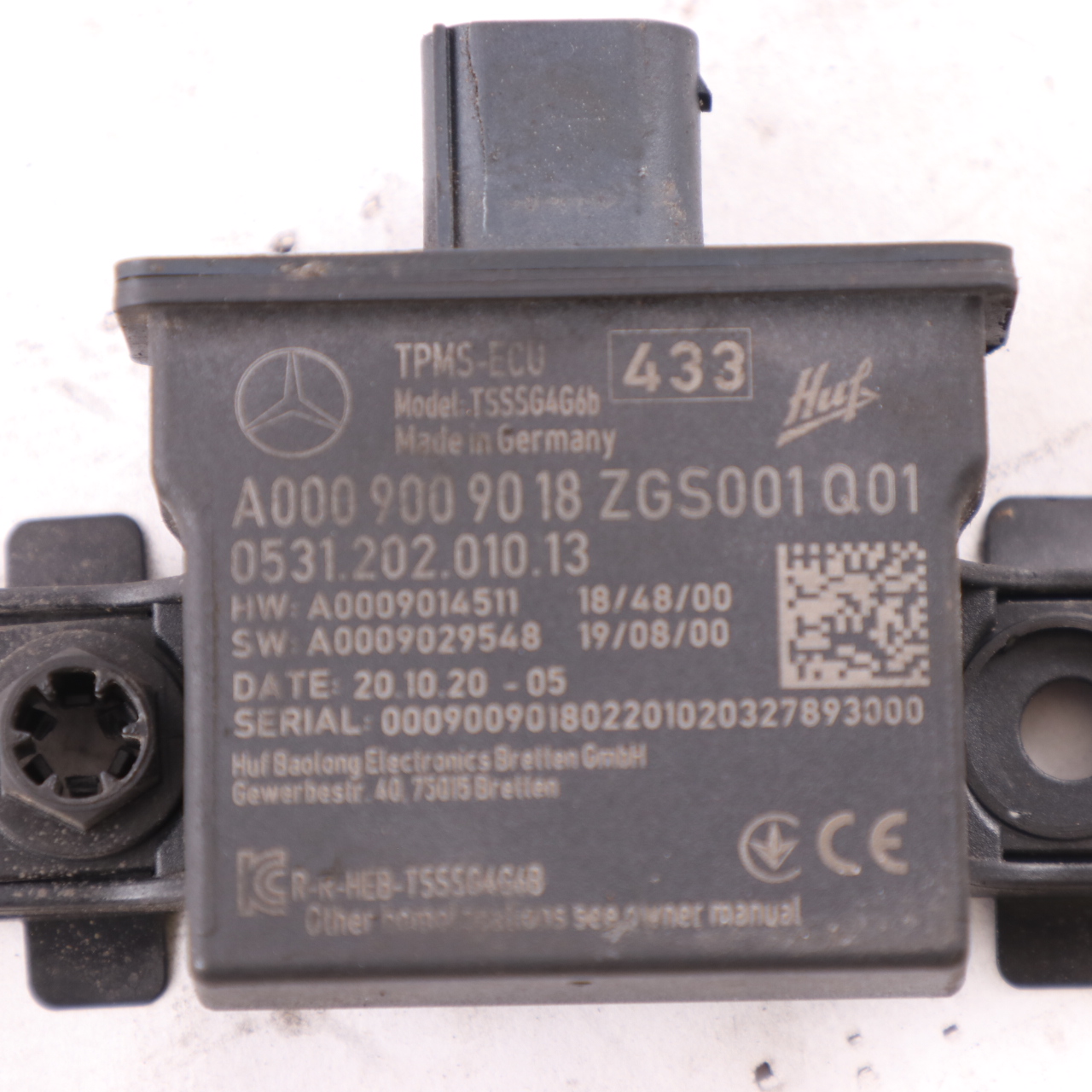 Mercedes W177 W247 Capteur de pression des pneus TPMS ECU A0009009018