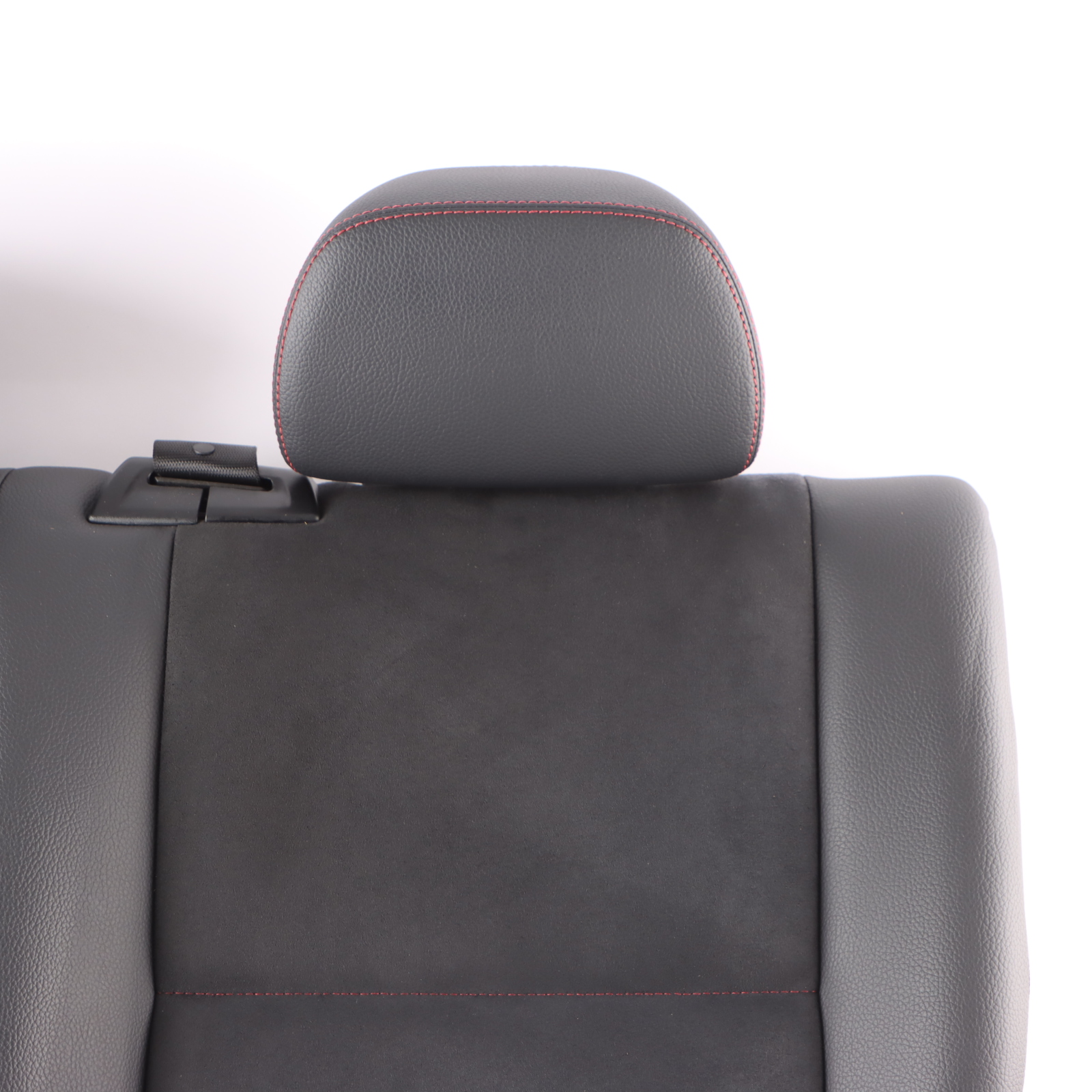 Mercedes W204 Seat Backrest Rear Left N/S Cover Black Leather Microfibre