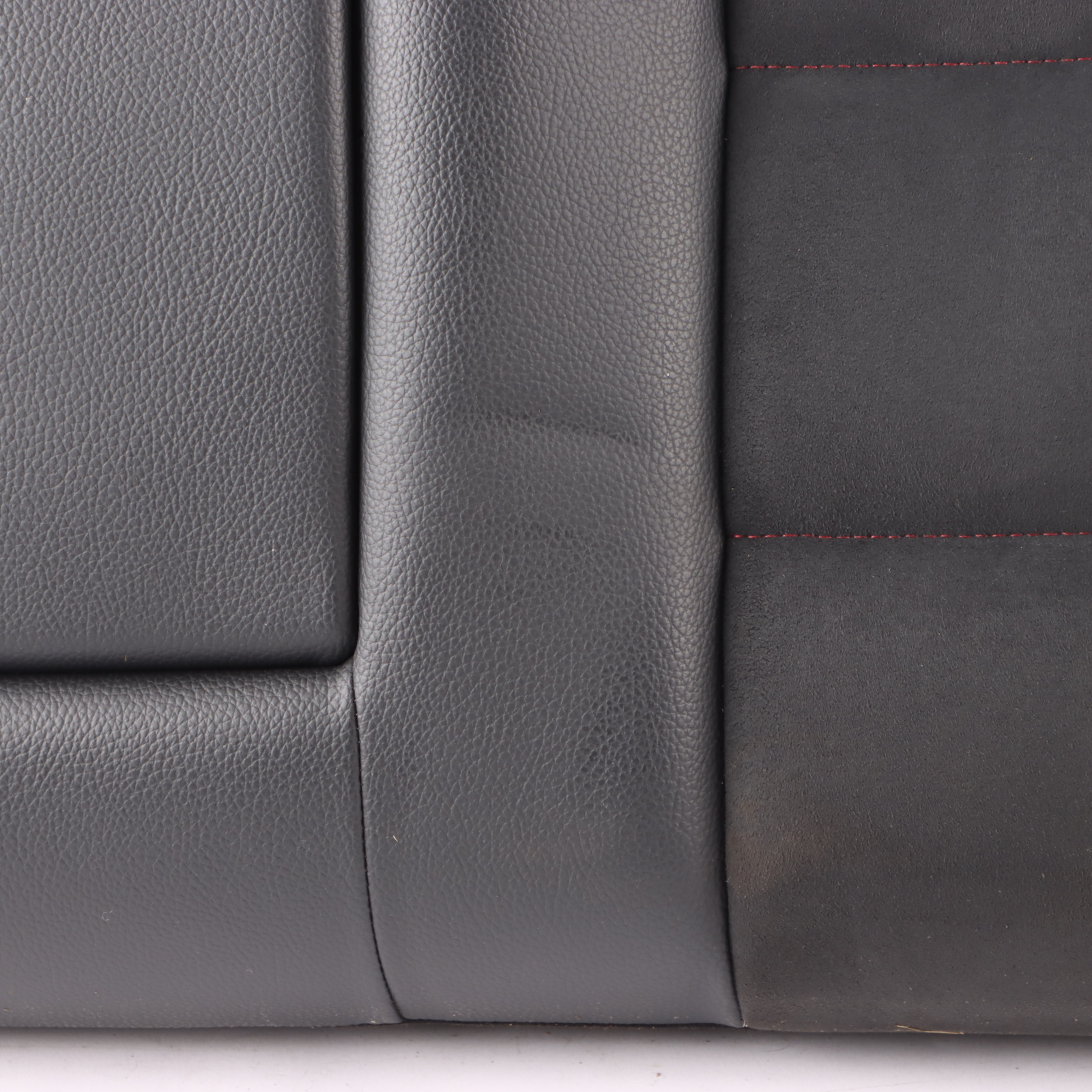 Mercedes W204 Seat Backrest Rear Left N/S Cover Black Leather Microfibre