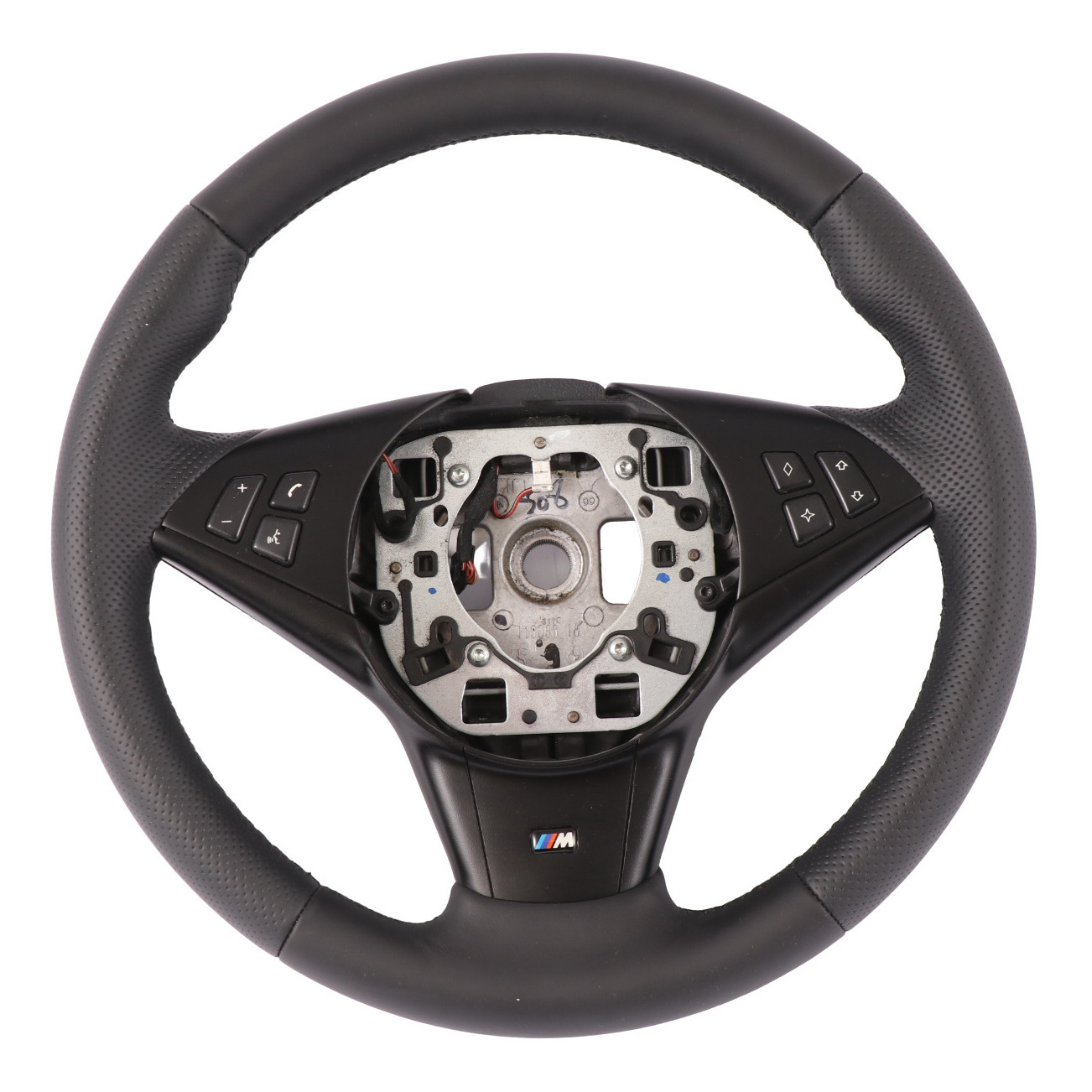 BMW E60 E61 E63 E64 NEW Leather M-Sport Steering Wheel Black Thread