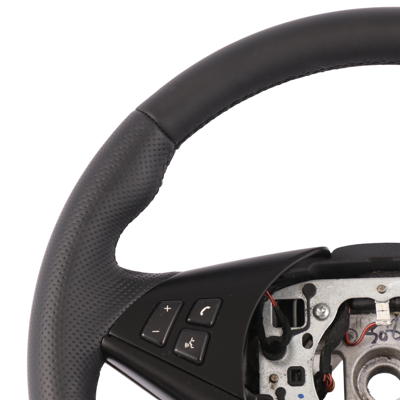 BMW E60 E61 E63 E64 NEW Leather M-Sport Steering Wheel Black Thread