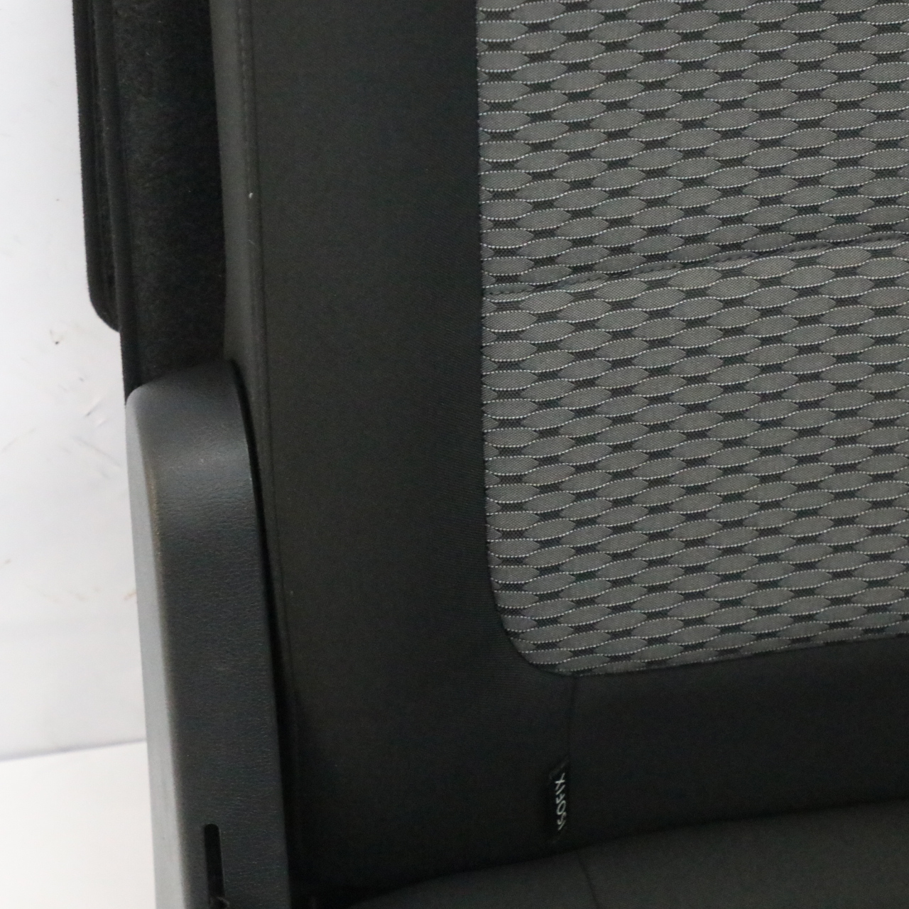 VW Volkswagen Sharan 7N Siège arrière gauche Tissu intérieur Noir Gris