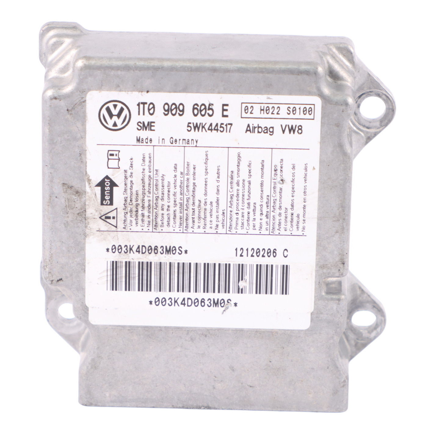 Volkswagen Touran 1T Unité de contrôle du module d'air Module ECU 1T0909605E