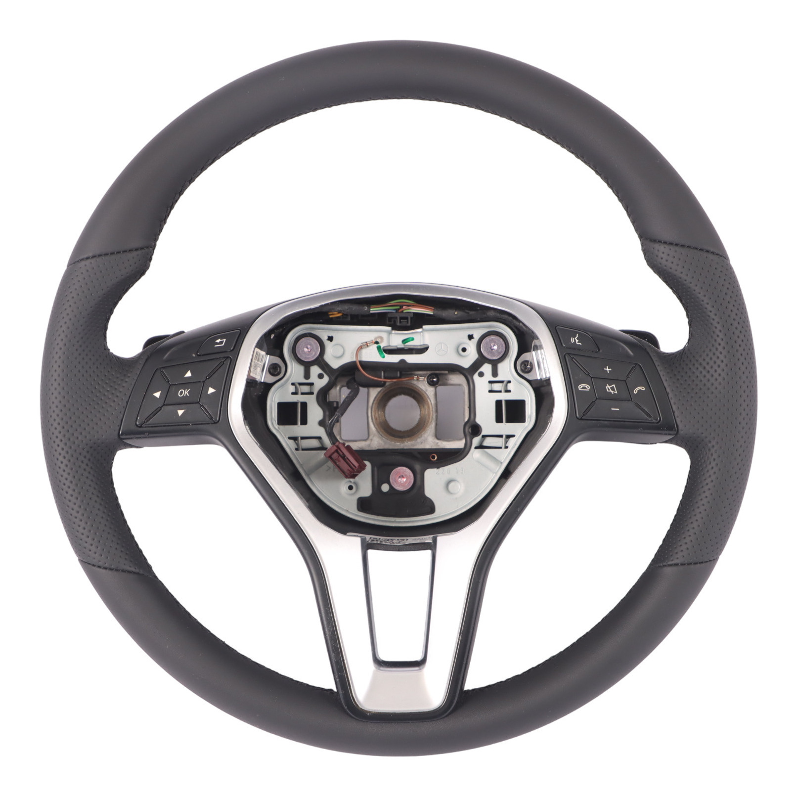 Steering Wheel Mercedes W204 W212 NEW Black Leather Black Threads Paddle Shift