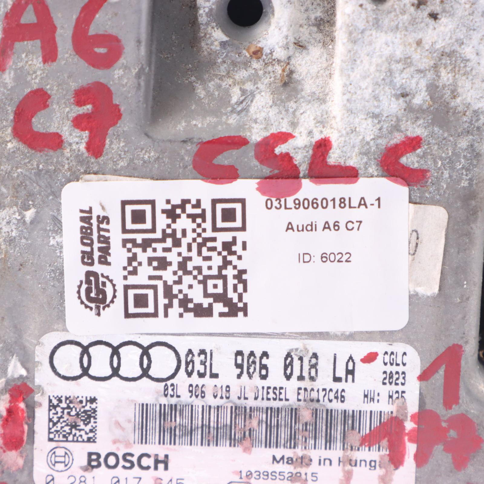 Audi A6 C7 2.0 TDI CGLC 177HP Unité moteur ECU Kit 03L906018LA 2 Clés d'allumage