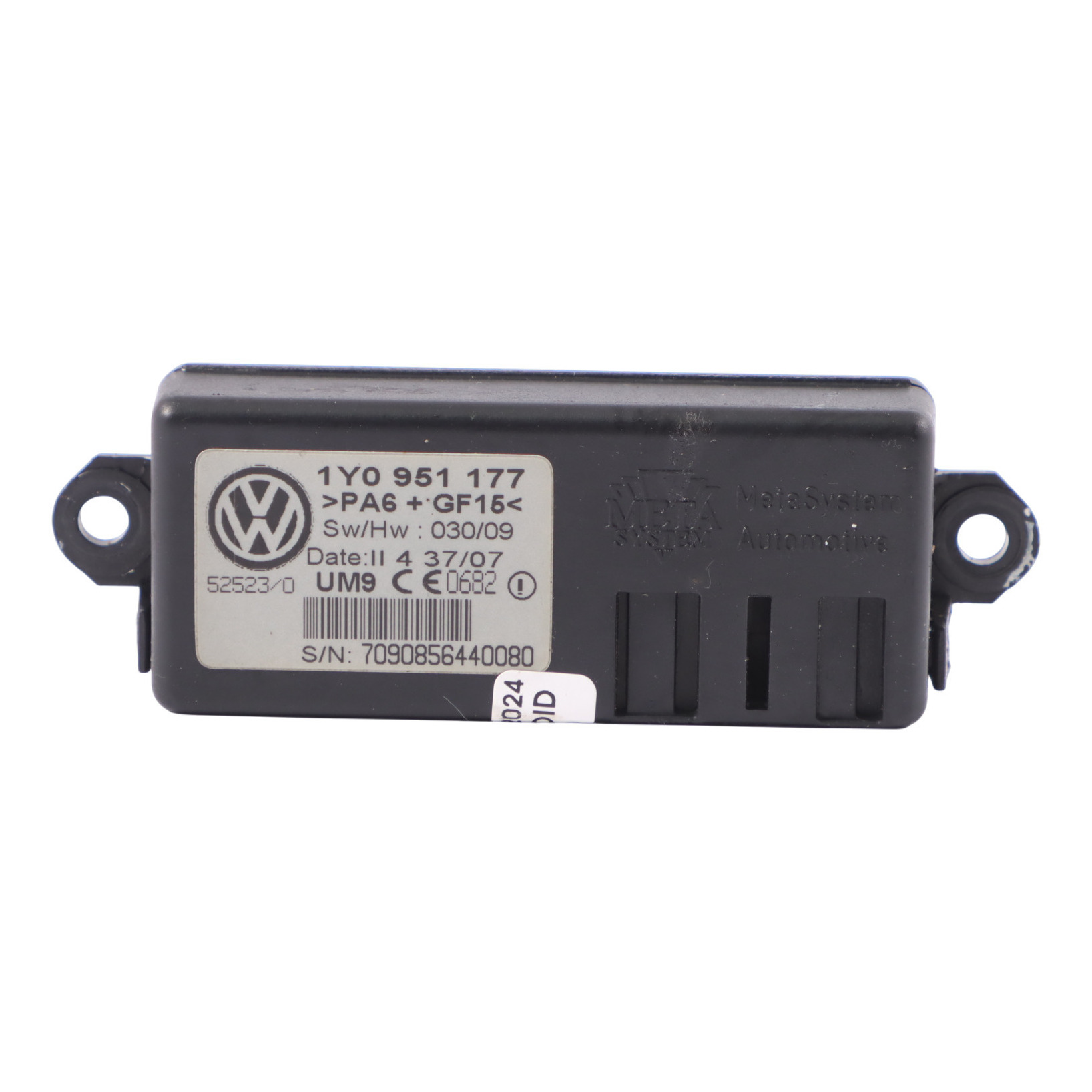 VW New Beetle Alarme Détecteur de mouvement Module Capteur Unité 1Y0951177