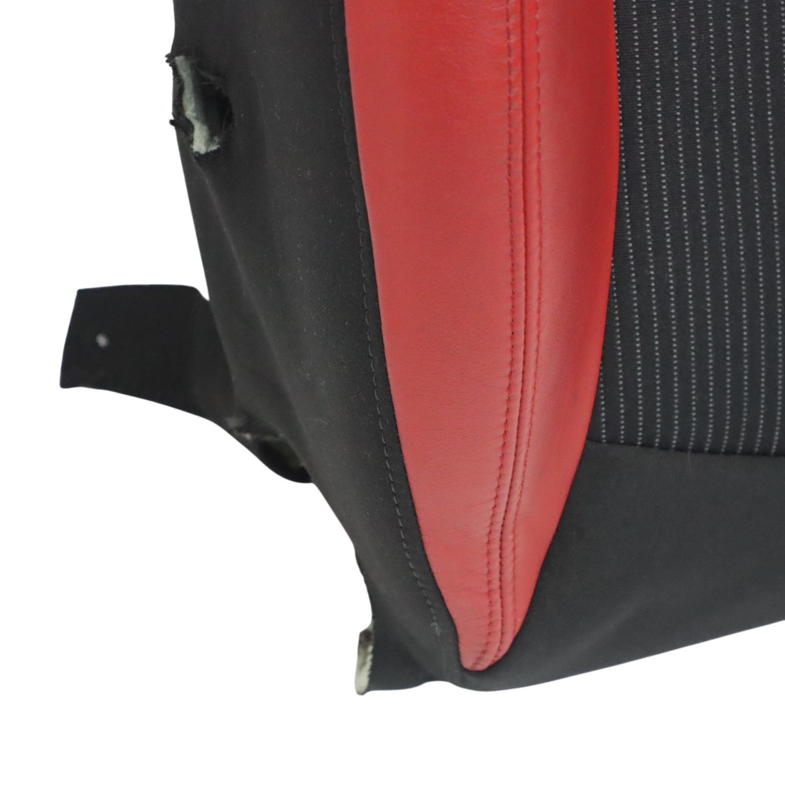 Mini R55 R56 Front Seat Sport Cloth Fabric / Red Leather Left N/S 7242359