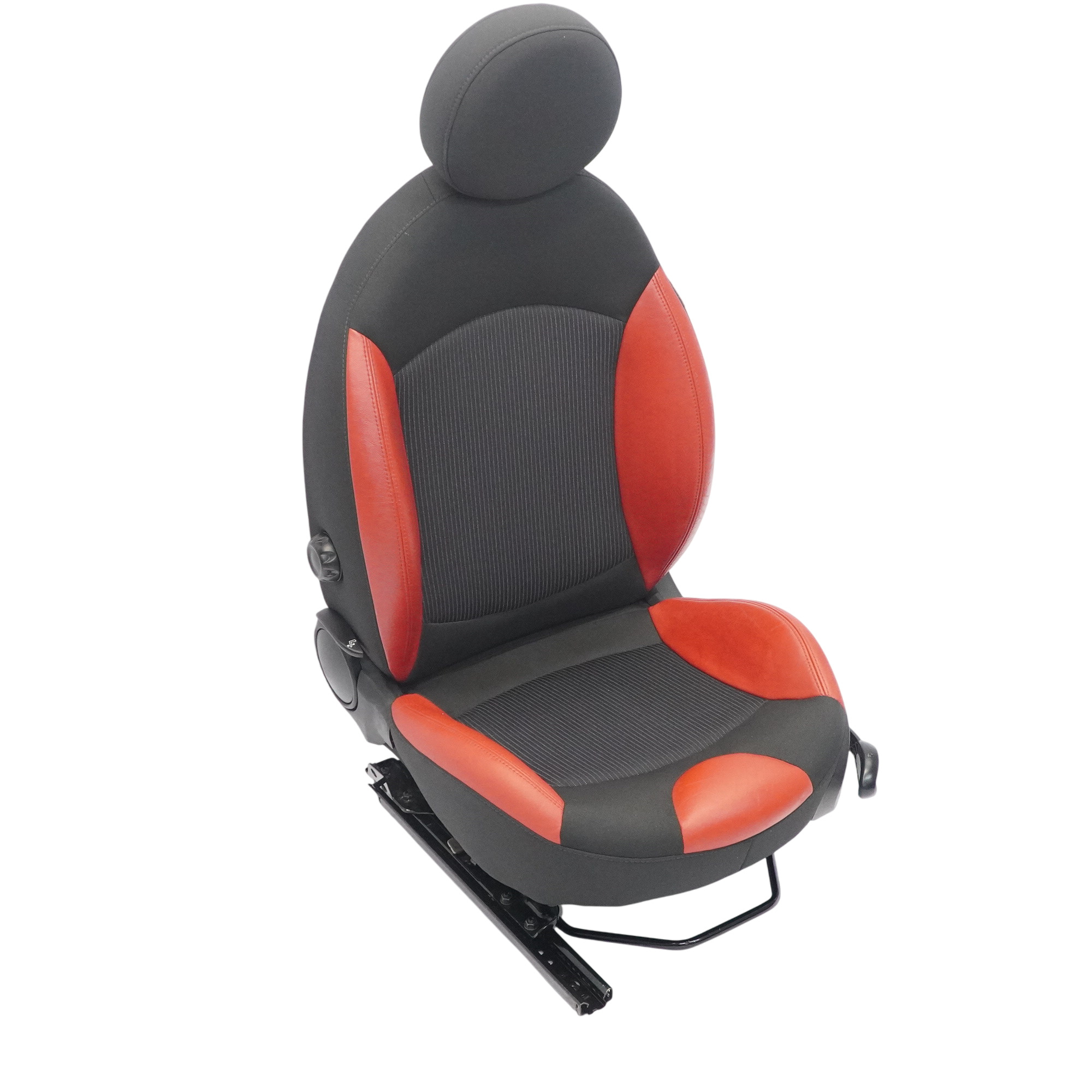 Siège avant Mini R55 R56 LCI Gauche Tissu Sport Cuir Rouge