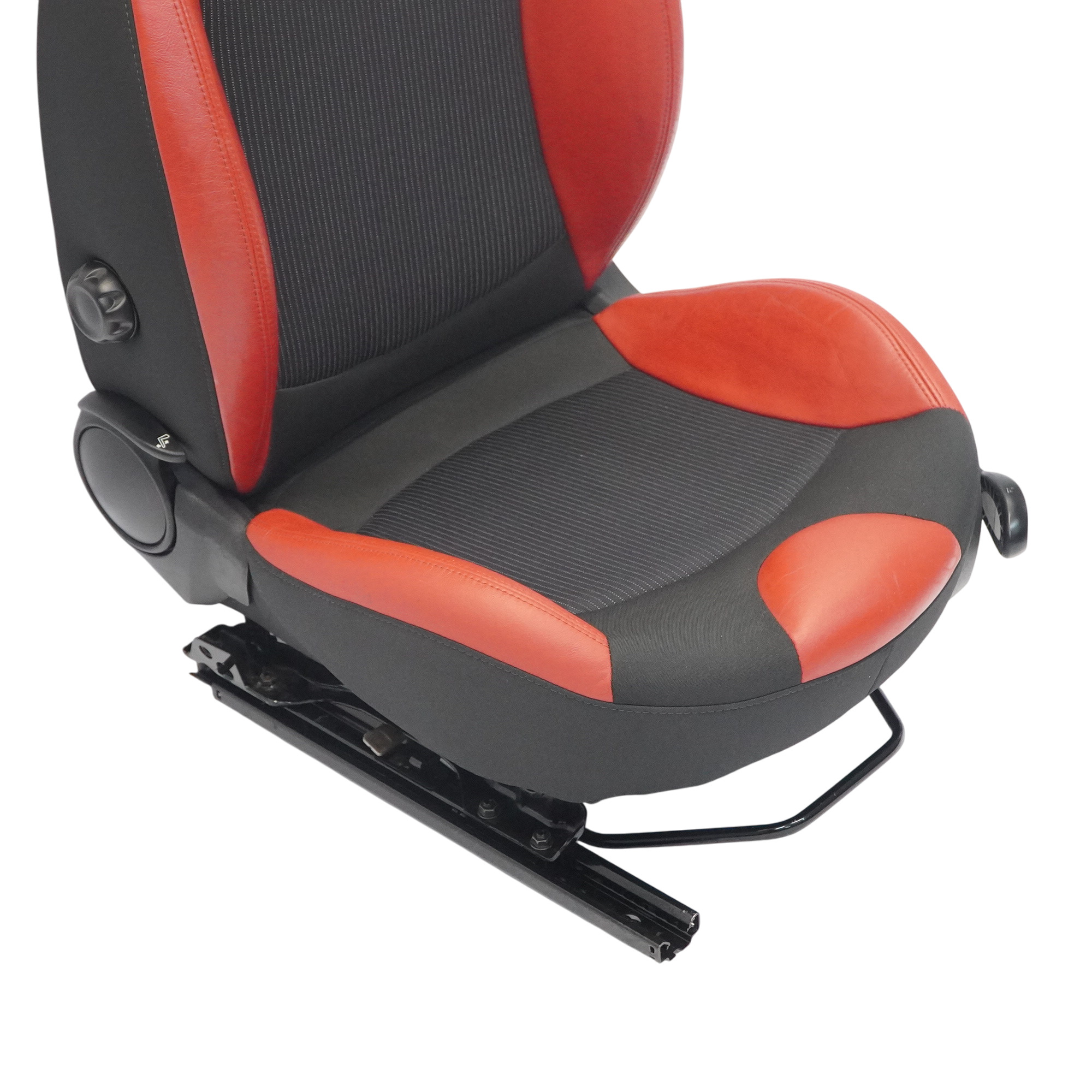 Siège avant Mini R55 R56 LCI Gauche Tissu Sport Cuir Rouge