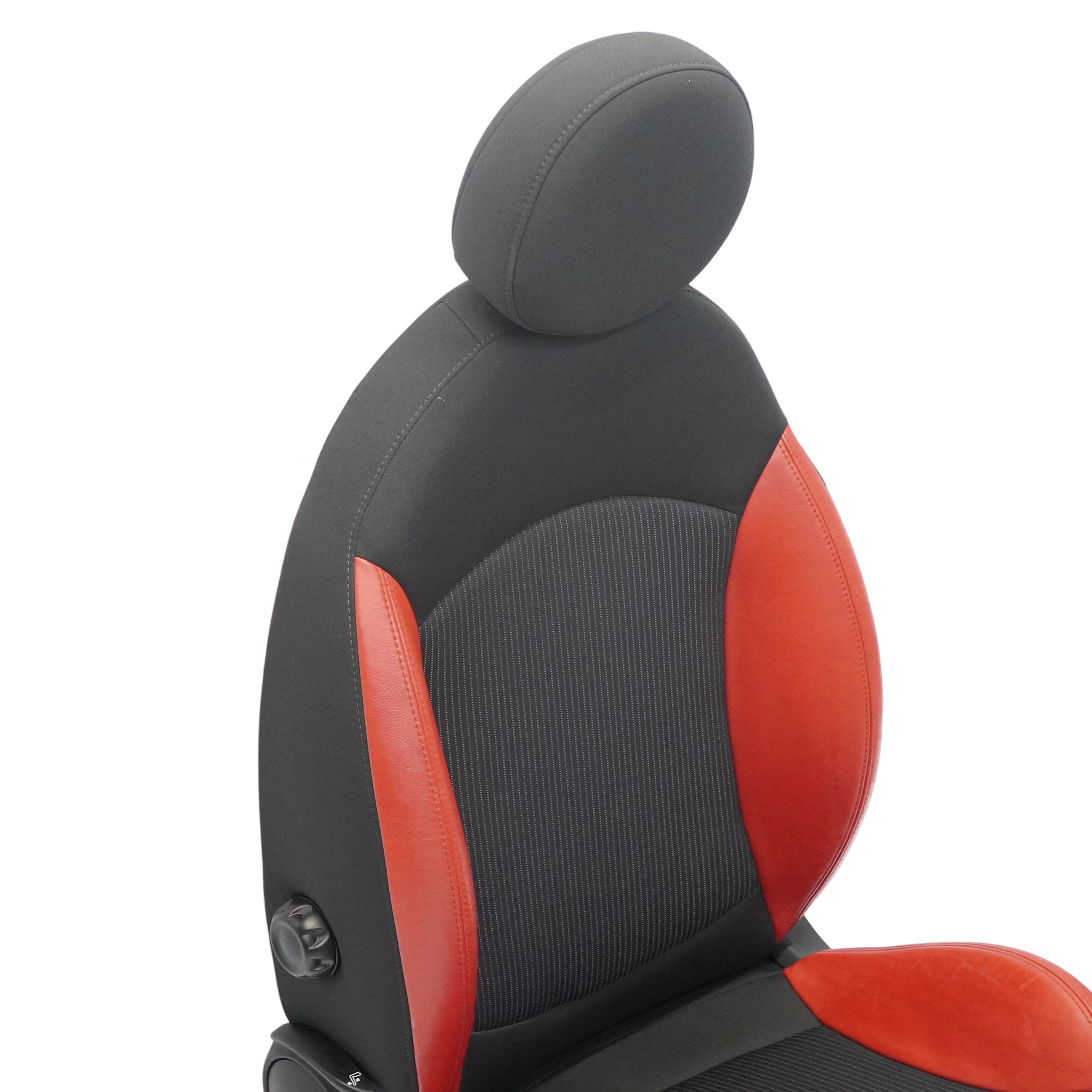 Siège avant Mini R55 R56 LCI Gauche Tissu Sport Cuir Rouge