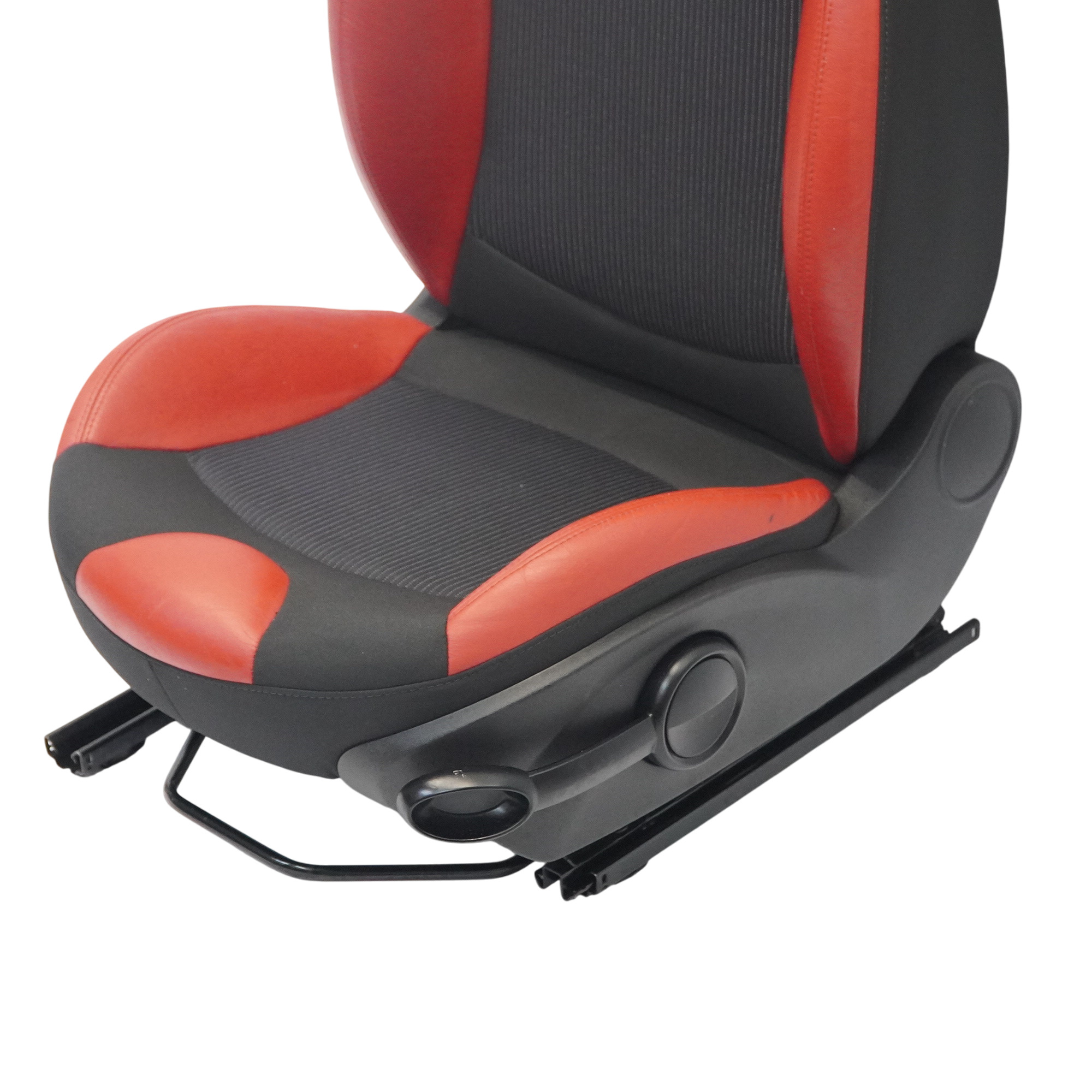 Siège avant Mini R55 R56 LCI Gauche Tissu Sport Cuir Rouge