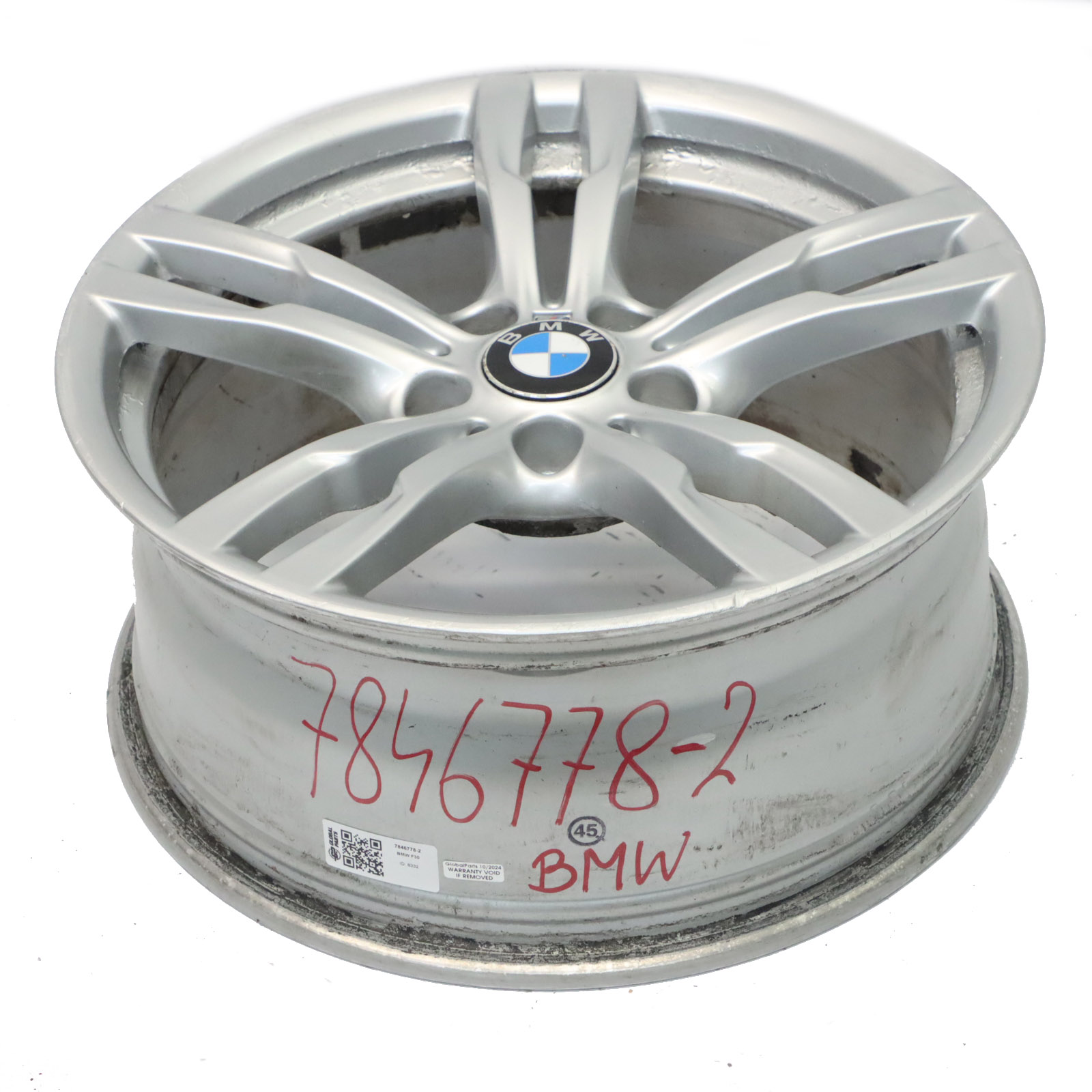 BMW F30 F31 F32 Jante Argentée Alliage 18" 8J ET:34 M Double Spoke 441 7846778