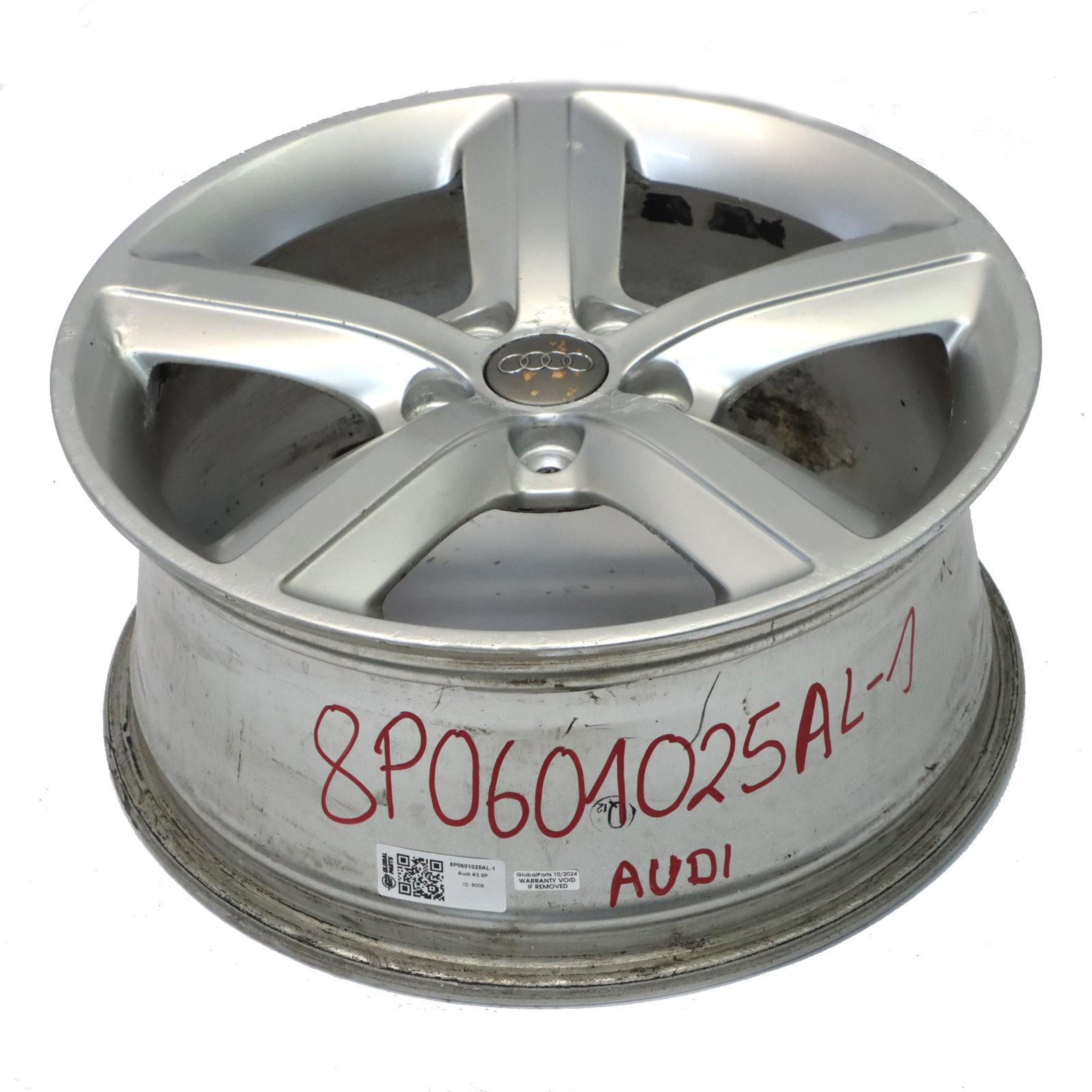 Audi A3 8P Silver Wheel Alloy Rim 17" 7,5J ET:56 8P0601025AL