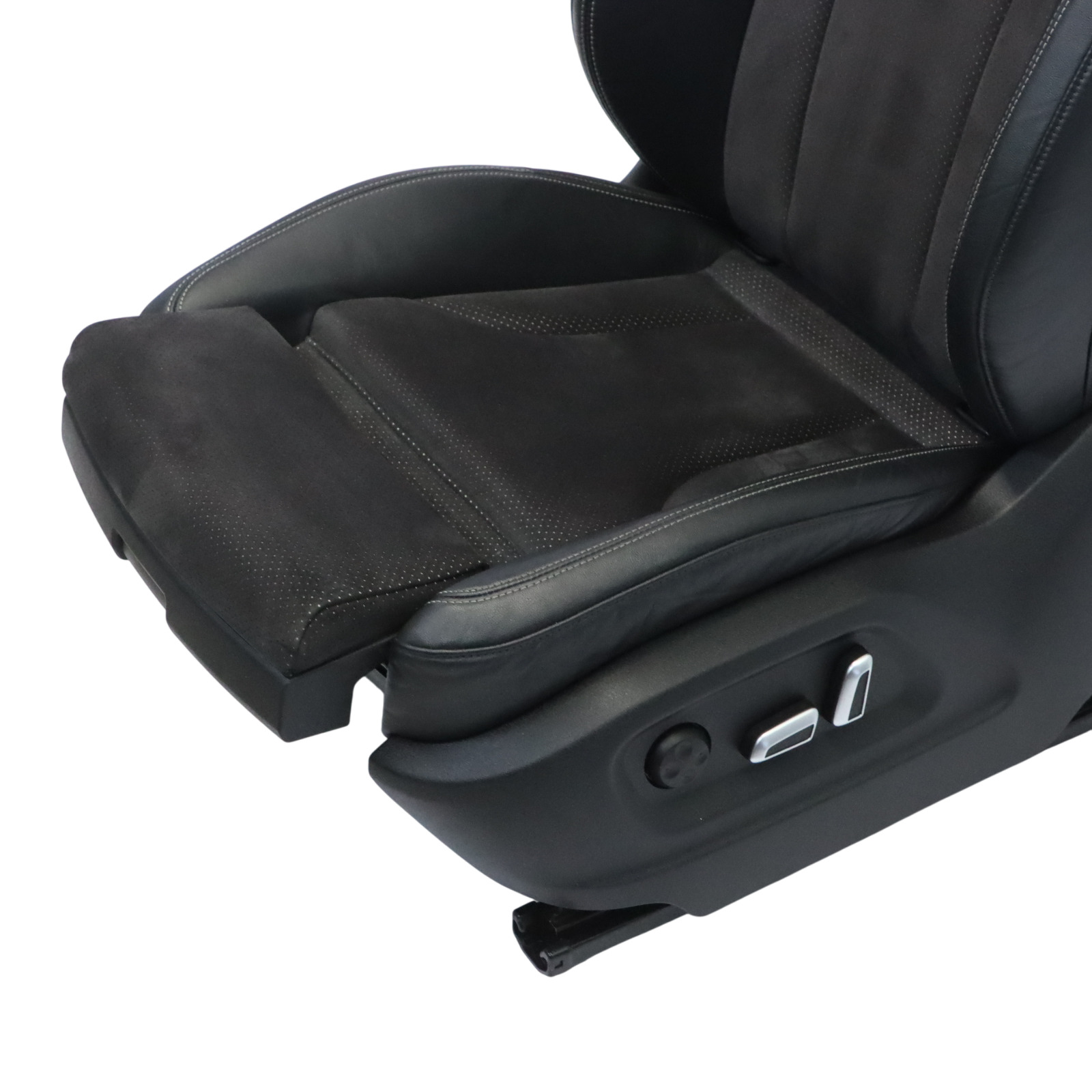 Audi Q5 8R Front Sport Seat S-Line Left N/S Electric Leather Cloth Soul Black