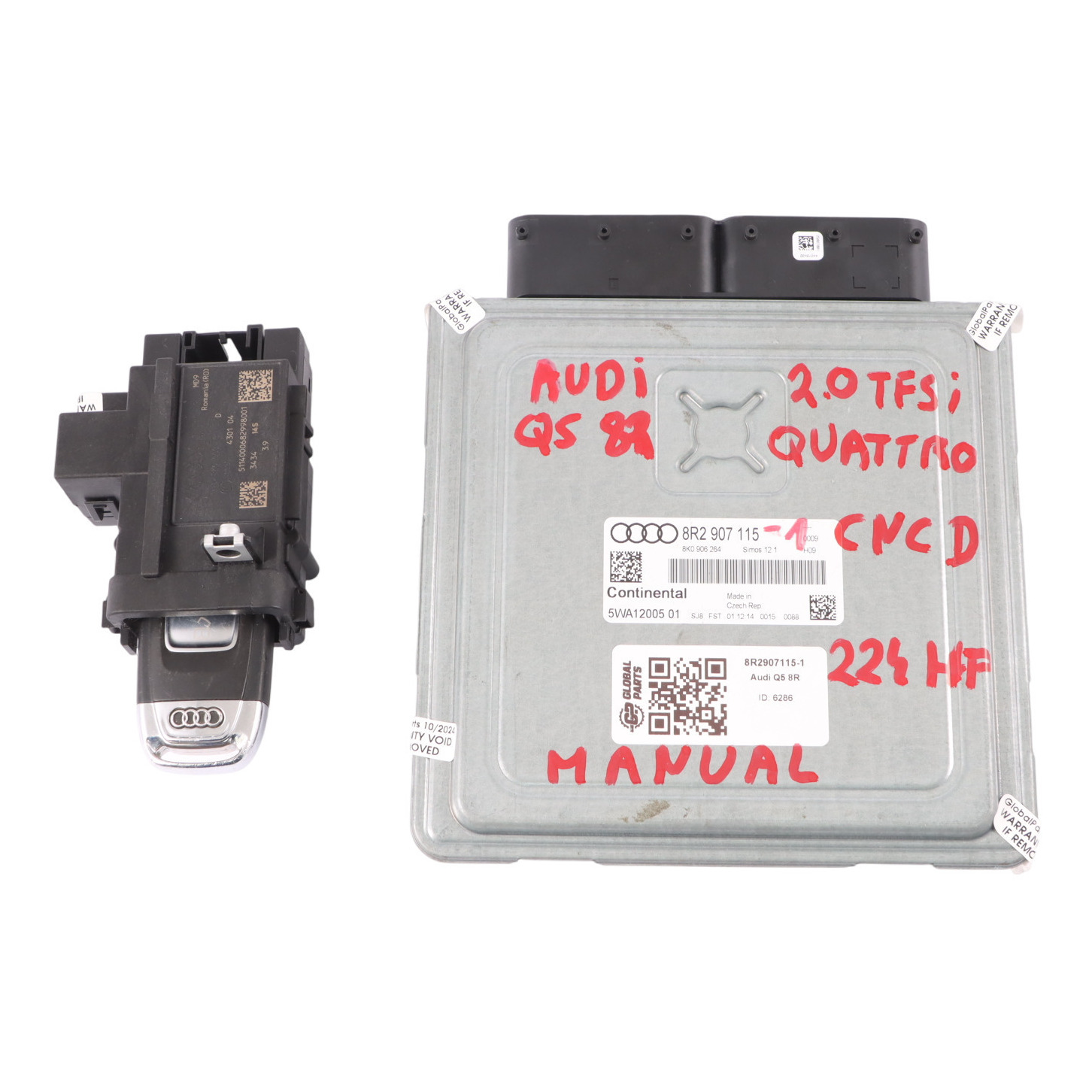 Audi Q5 8R 2.0 TFSI CNCD 224HP Moteur ECU Kit 8R2907115 Manuel d'allumage Clé