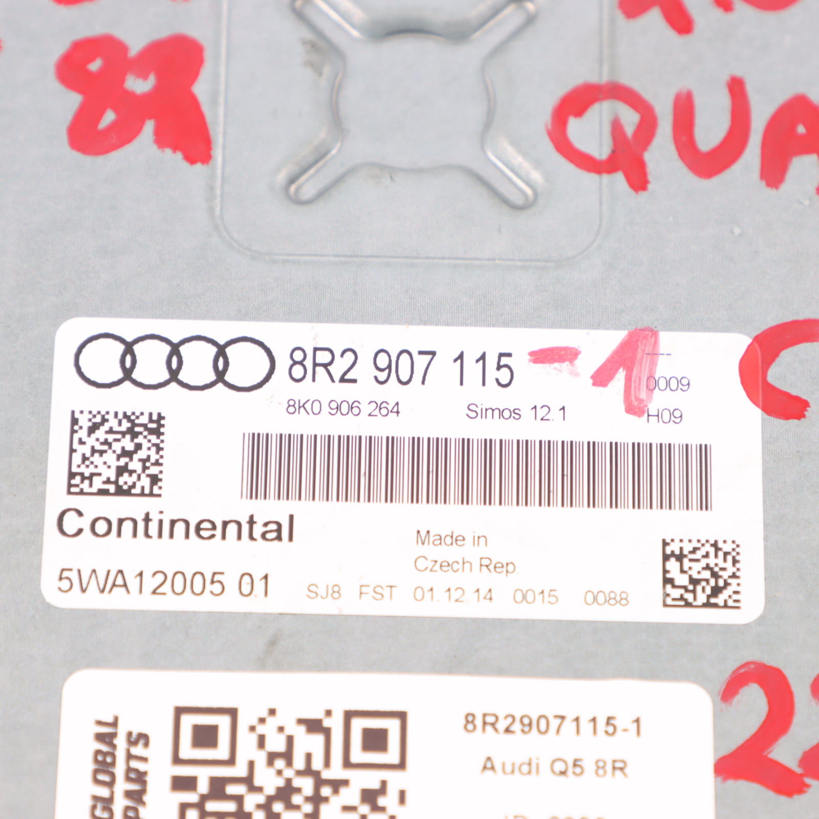 Audi Q5 8R 2.0 TFSI CNCD 224HP Moteur ECU Kit 8R2907115 Manuel d'allumage Clé