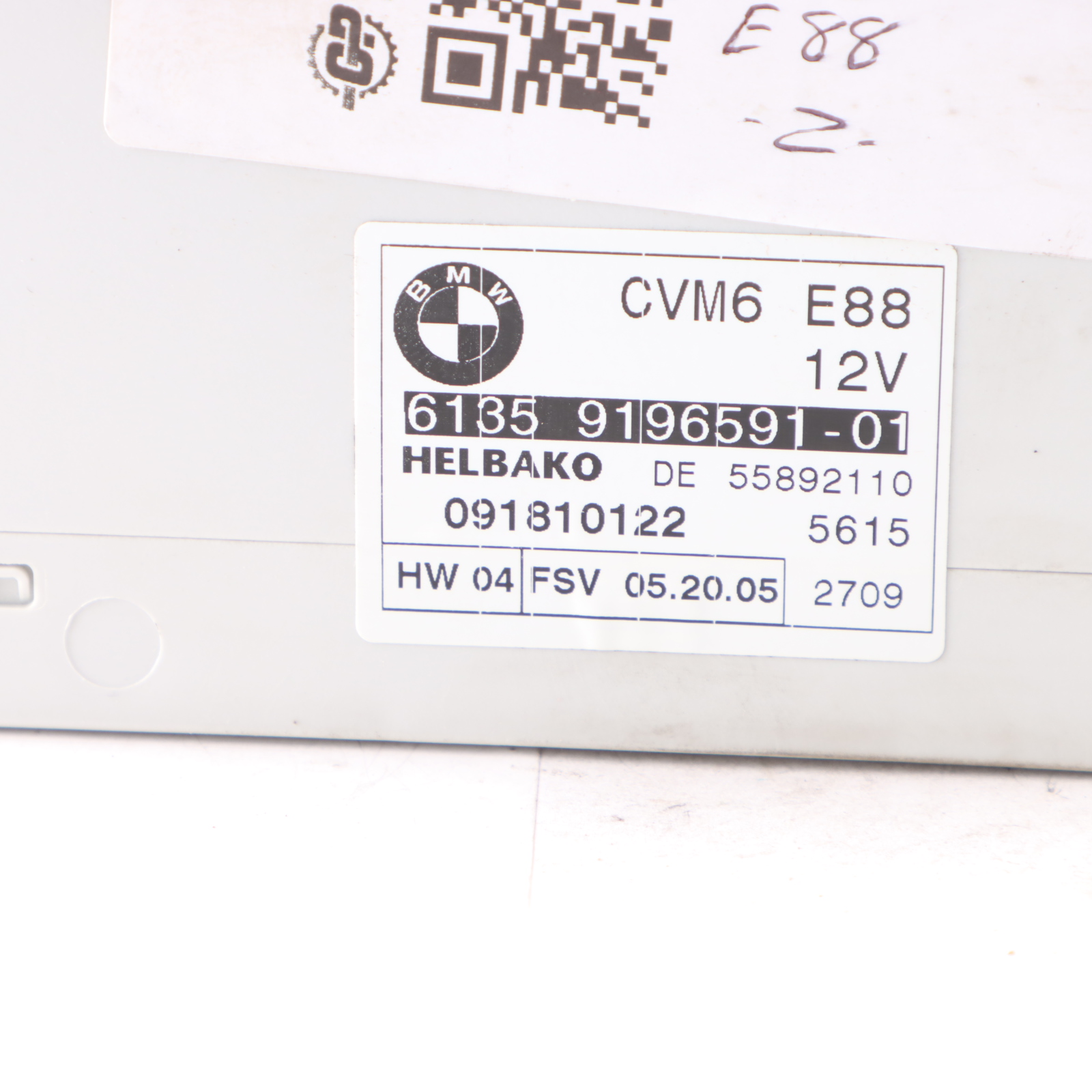 BMW E88 Cabrio Cabriolet Toit rabattable Module ECU CVM6 9196591