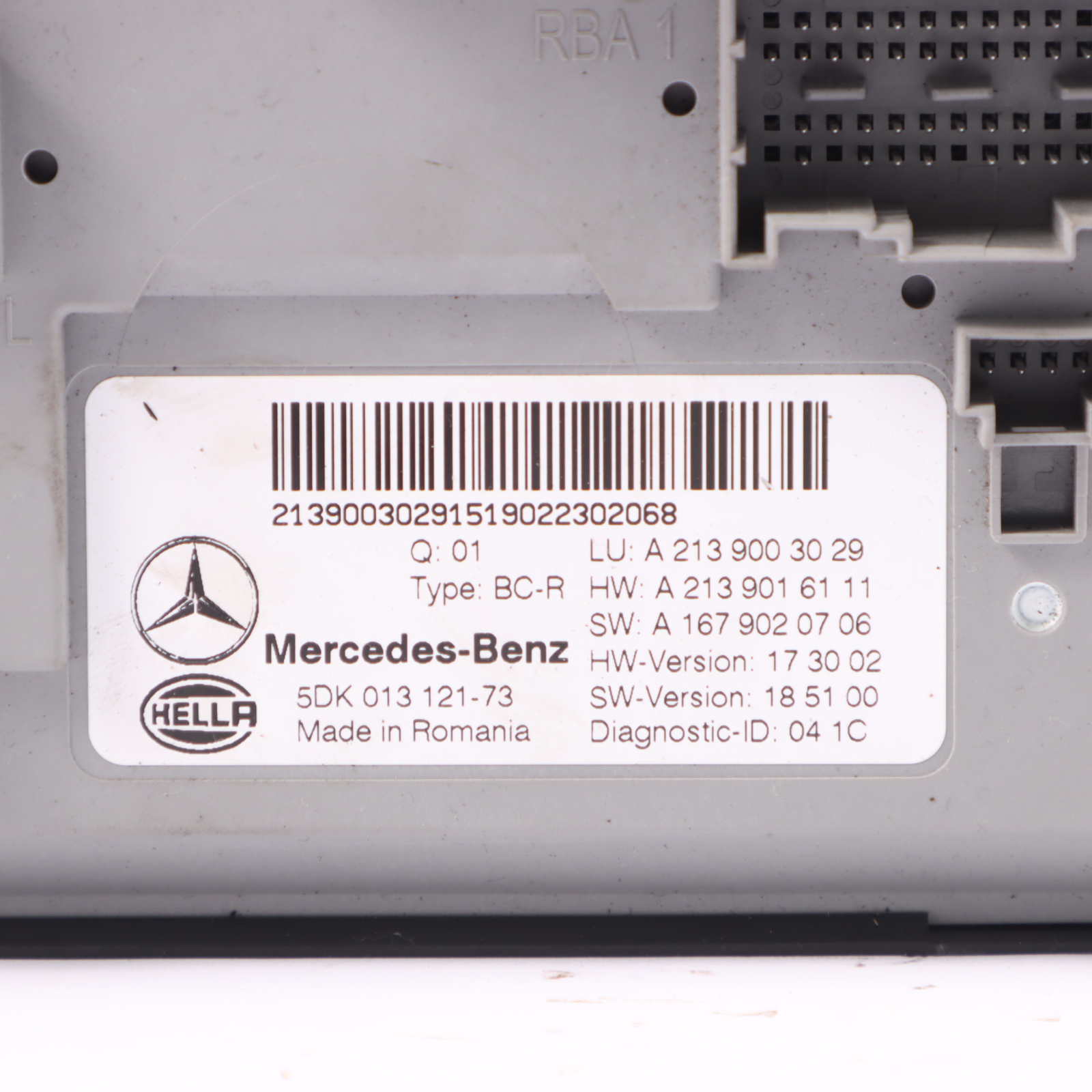 Mercedes A238 Boîte à fusibles Unité contrôle Module SAM Relais A2139003029