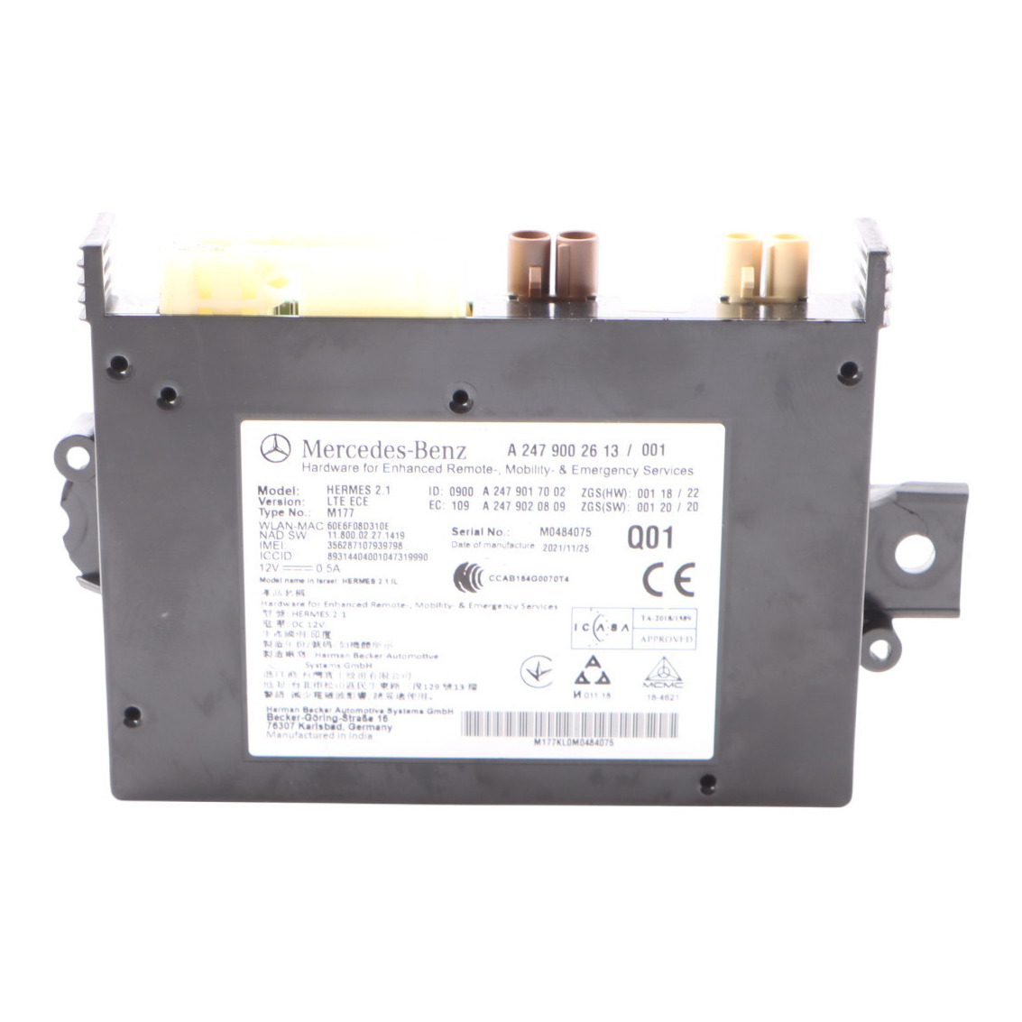 Mercedes CLA C118 W177 W205 W213 Telematics Control Unit Module A2479002613