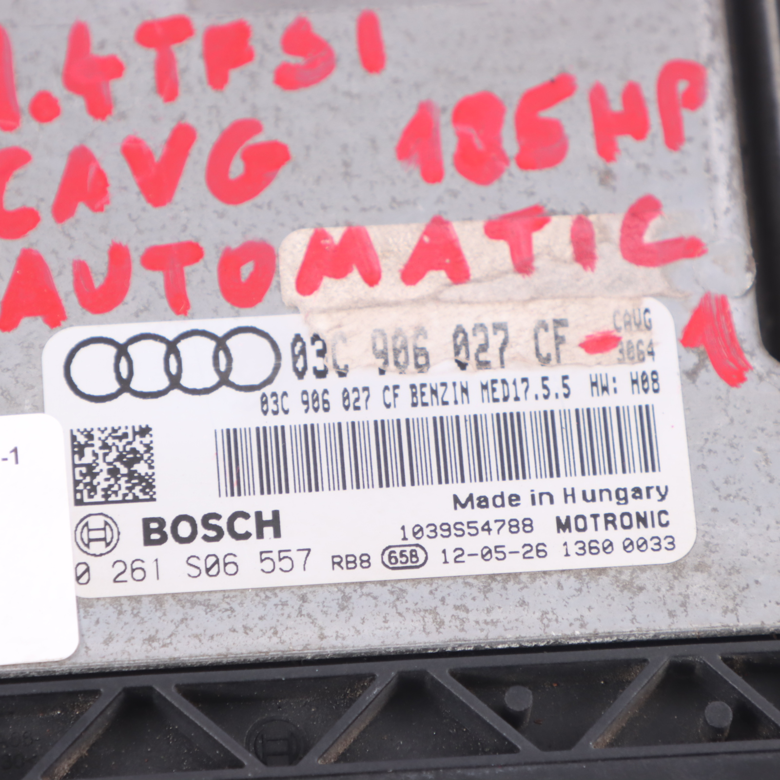 Audi A1 8X 1.4 TFSI CAVG 185HP Petrol Moteur ECU Kit Clé de contact 03C906027CF