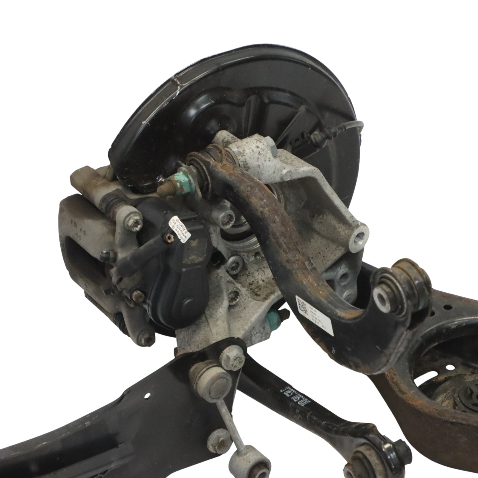 Audi Q3 8U Suspension jambe arrière gauche Support de roue Étrier de disque