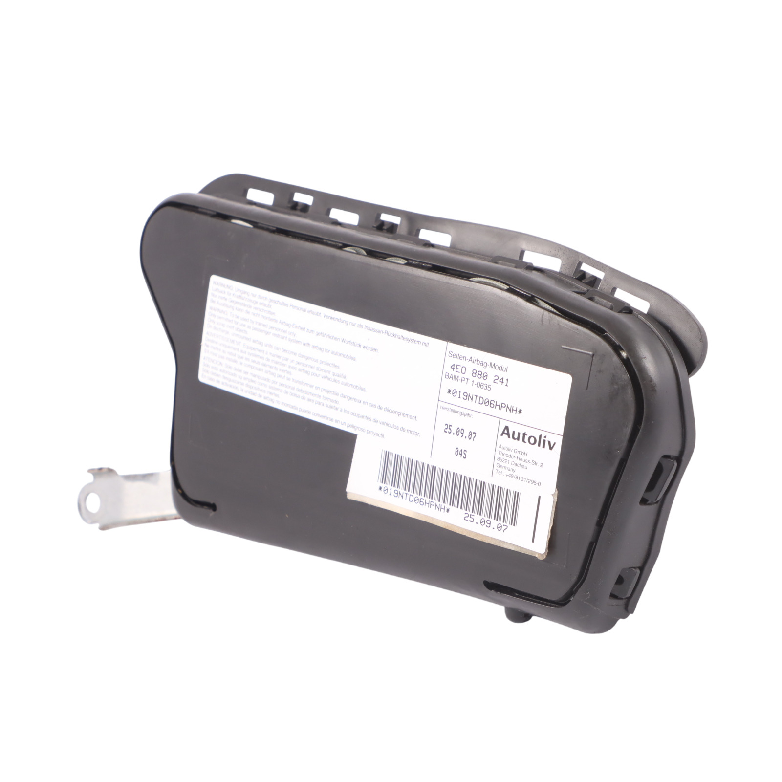 Audi S8 D3 A8 4E2 Module d'air Siège avant gauche Rbag 4E0880241