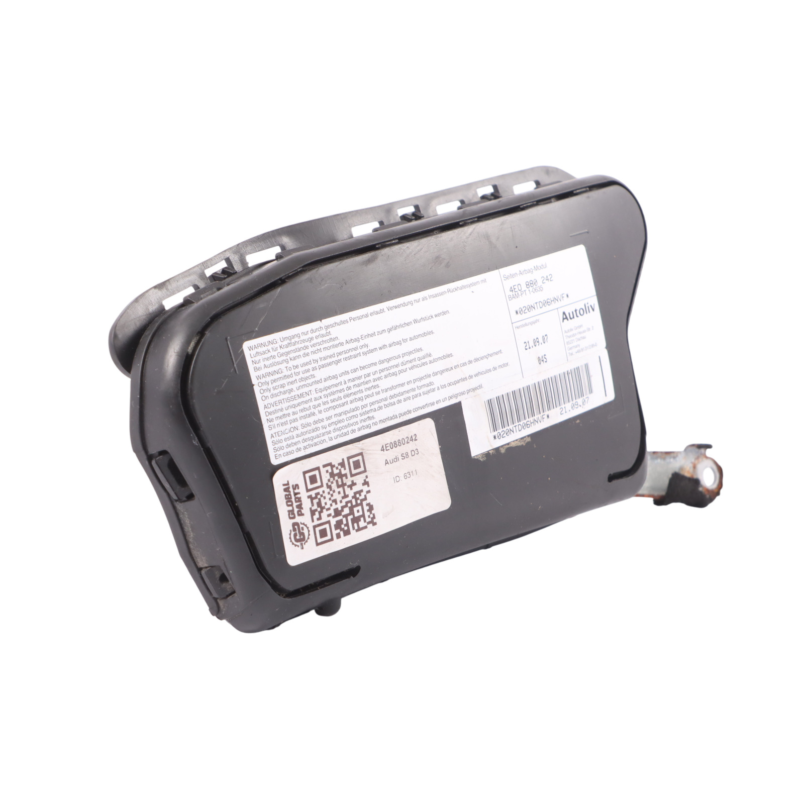 Audi S8 D3 A8 4E2 Module d'air Siège avant côté droit Rbag 4E0880242