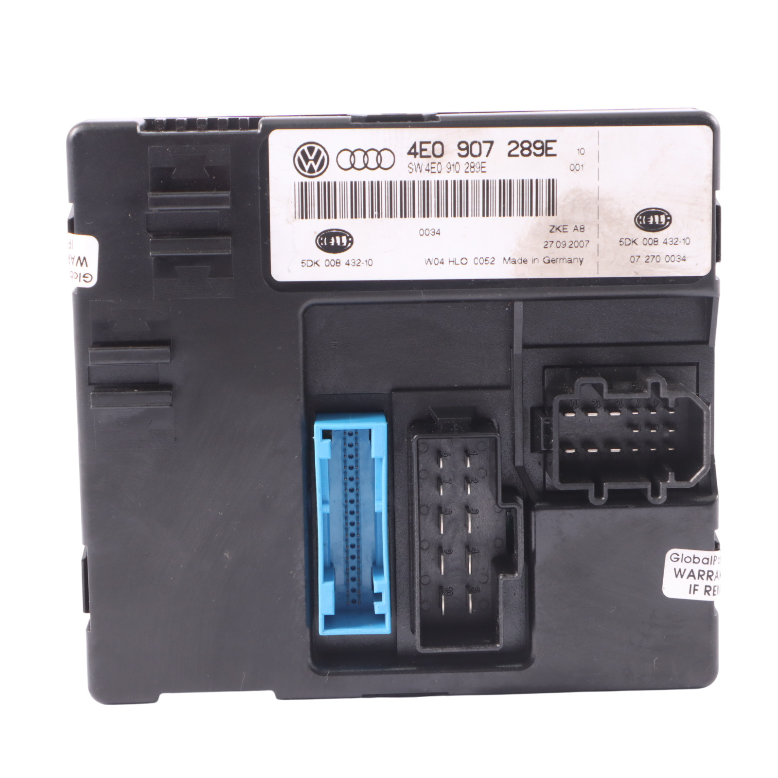 Audi A8 4E S8 D3 Comfort Unit Control Module 4E0907289E