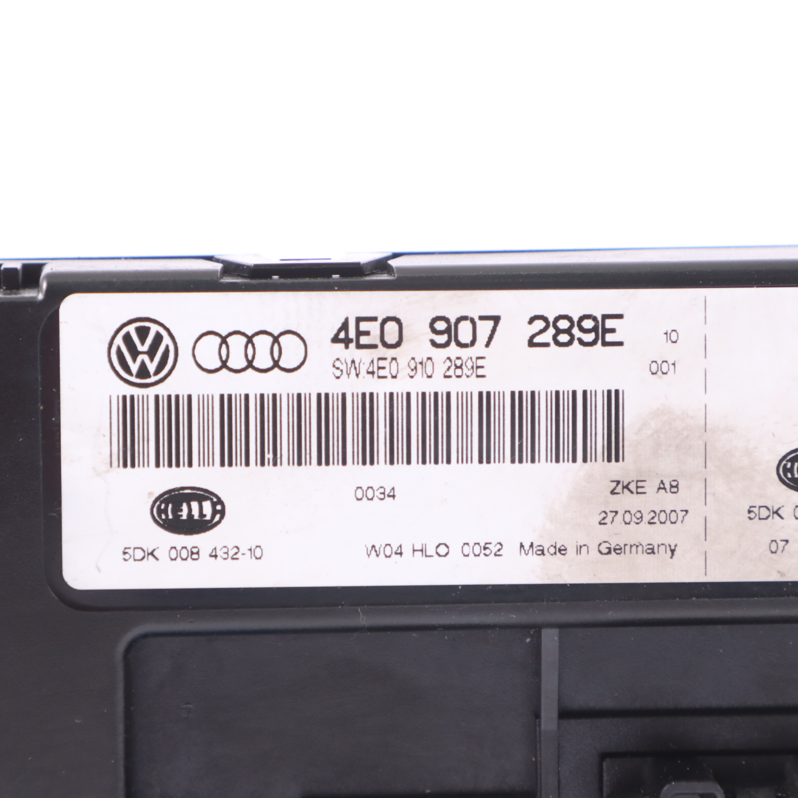 Audi A8 4E S8 D3 Comfort Unit Control Module 4E0907289E