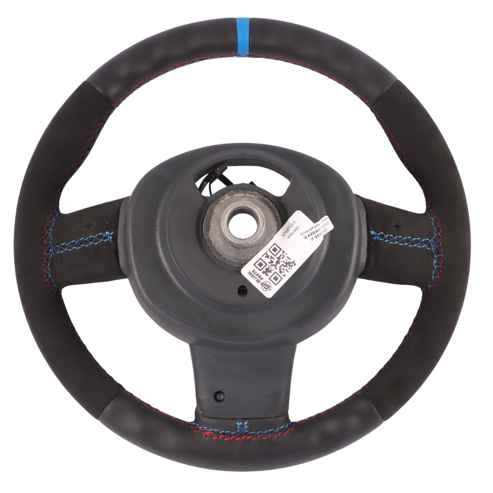 Mini Cooper R50 R52 R53 NEW Black Leather / Alcantara Sport Steering Wheel 