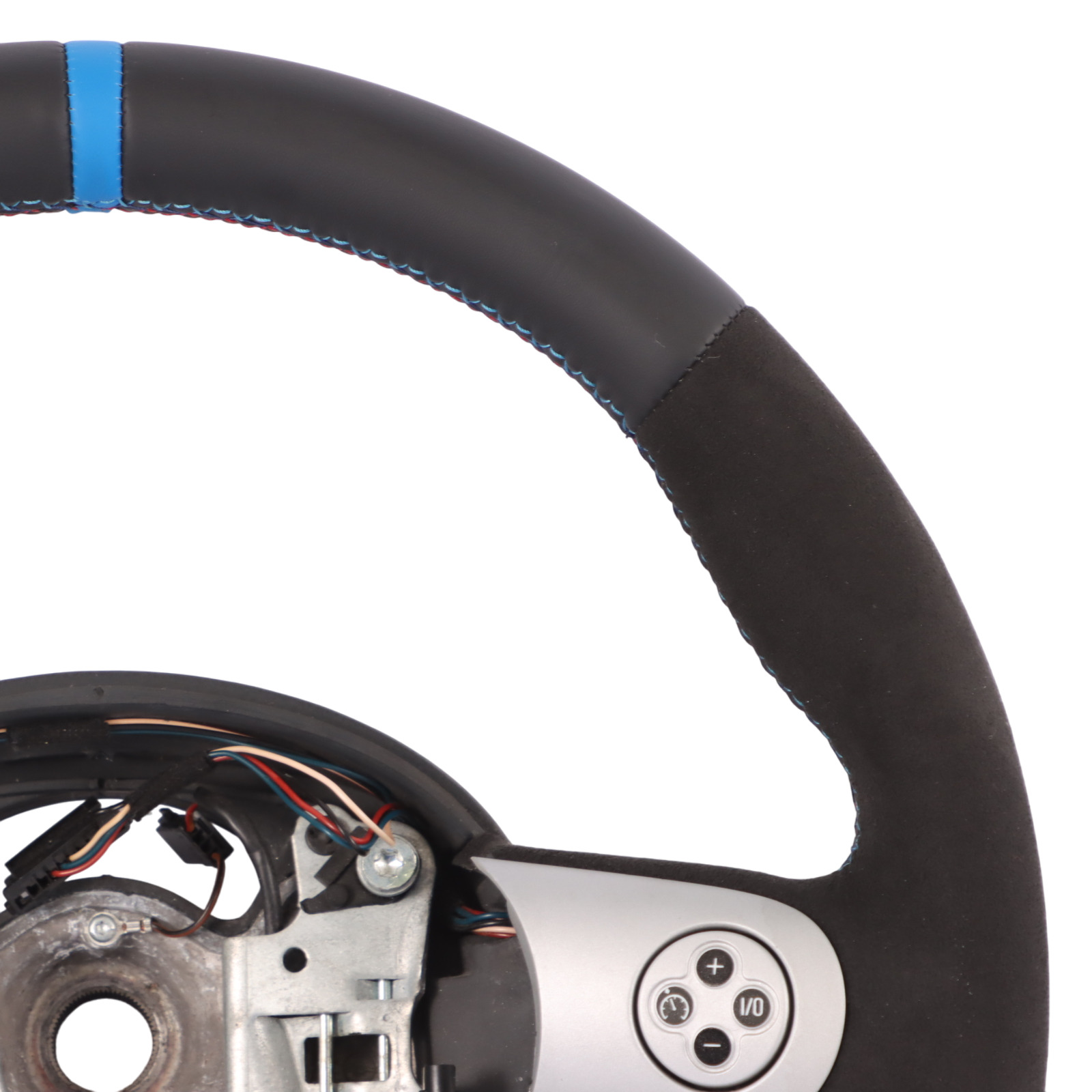 Mini Cooper R50 R52 R53 NEW Black Leather / Alcantara Sport Steering Wheel 