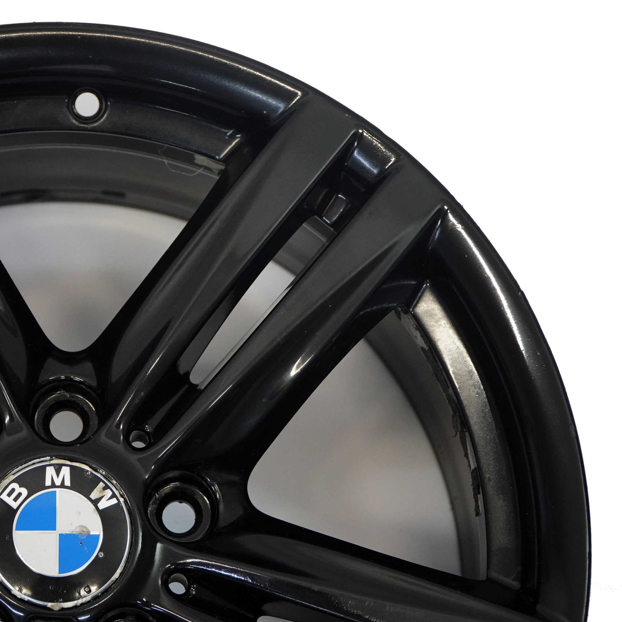 BMW F20 F21 F22 Rear Black Alloy Wheel Rim 18" 8J ET:52 7845853 M Star Spoke 386