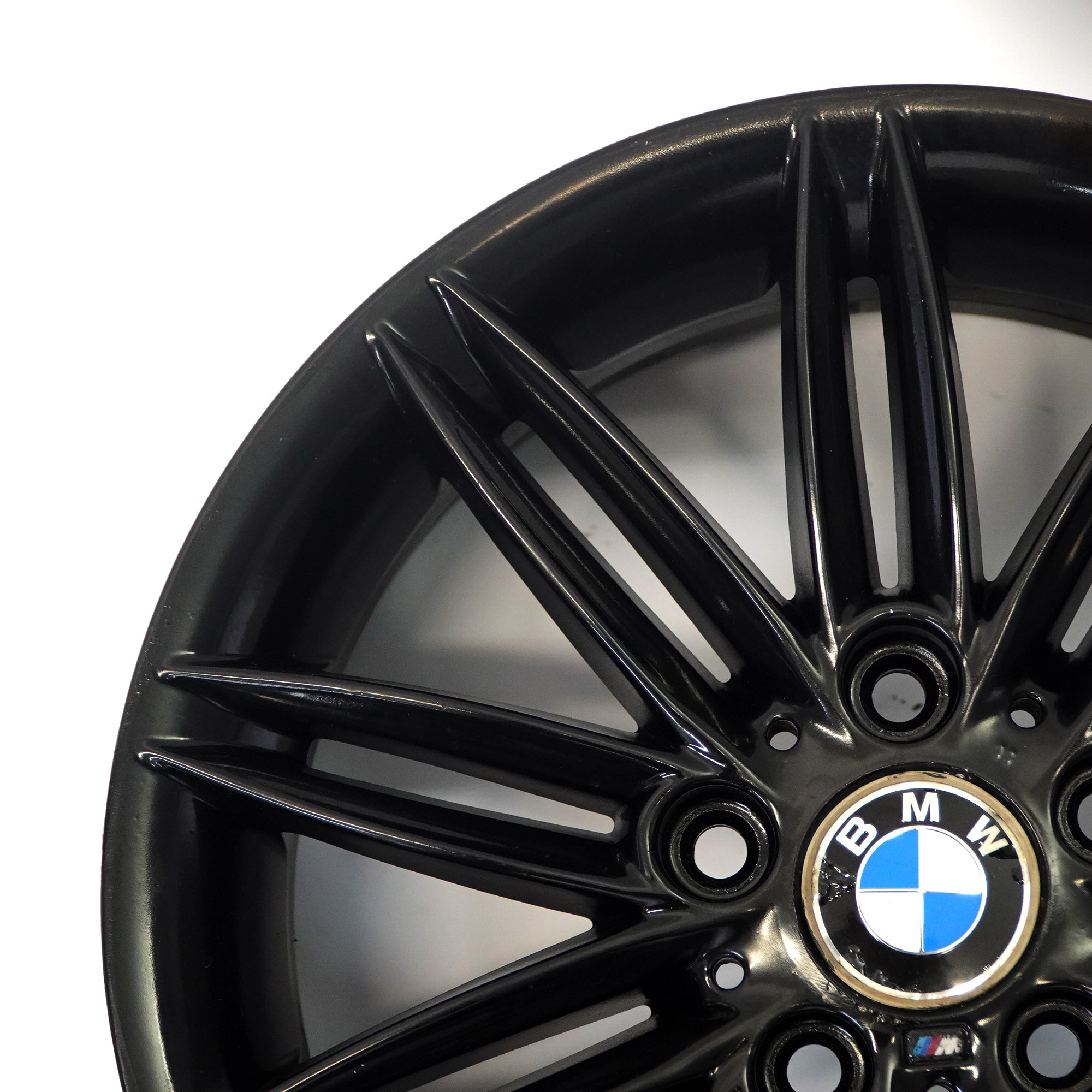 BMW E81 E82 E87 E88 Black Wheel Alloy Rim 17" 7J ET:47 M Double Spoke 207