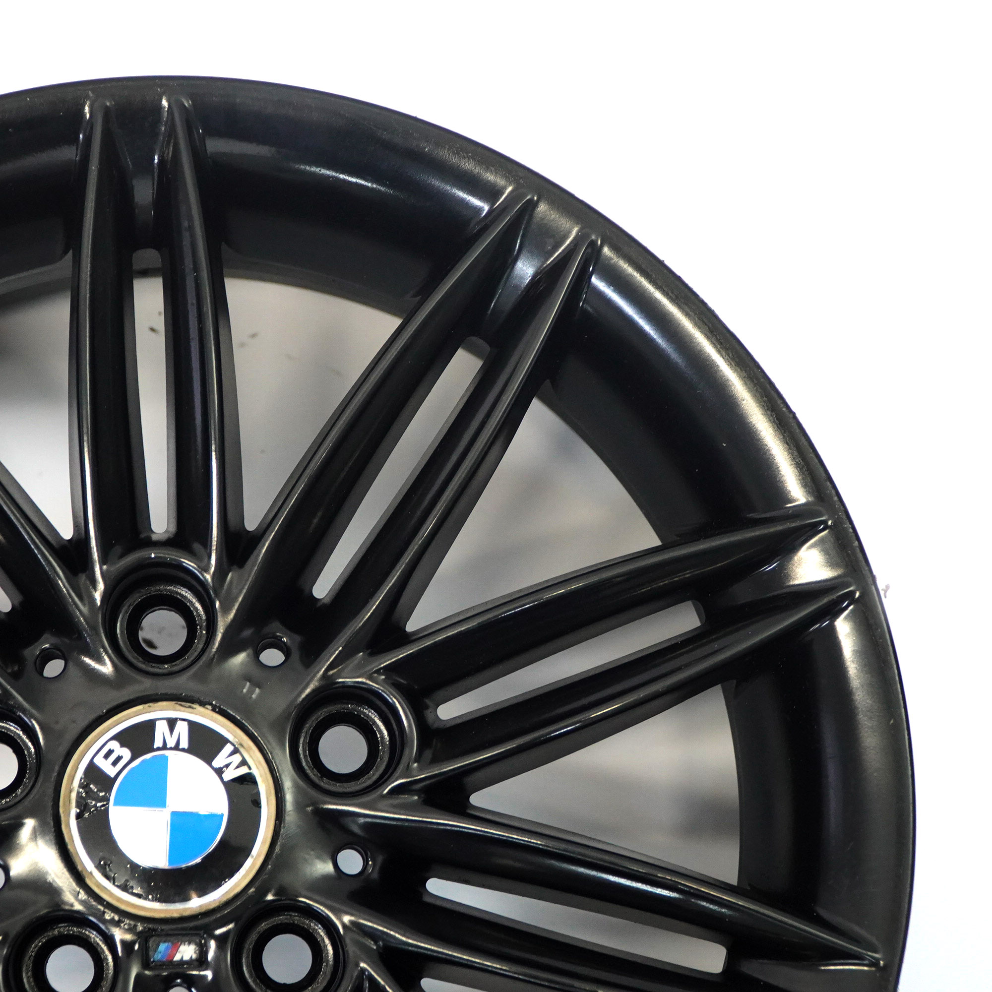 BMW E81 E82 E87 E88 Black Wheel Alloy Rim 17" 7J ET:47 M Double Spoke 207