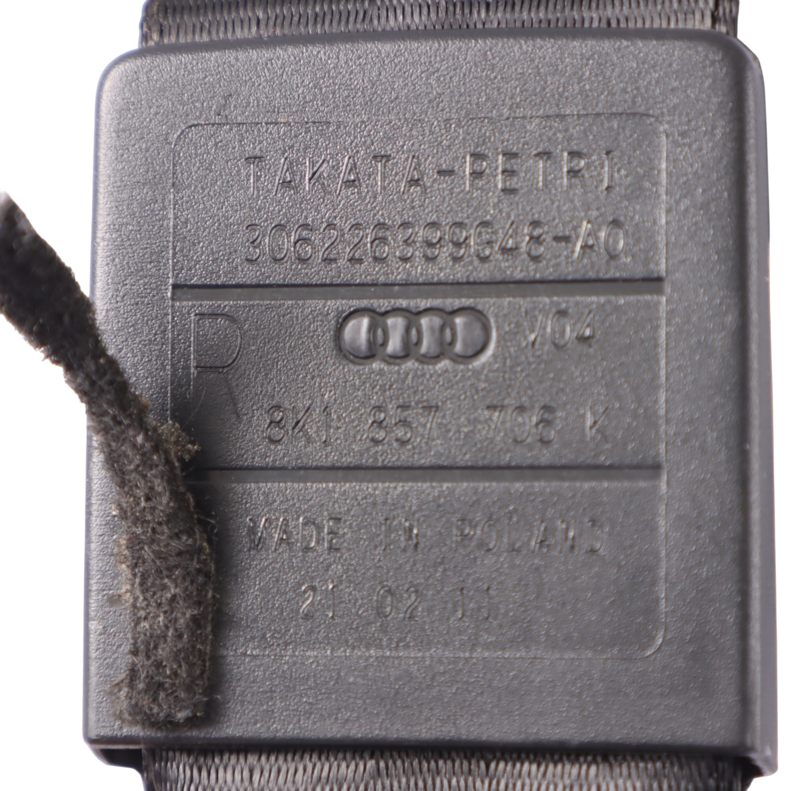 Audi A4 B8 Ceinture de sécurité supérieure avant droite noire 8K1857706K