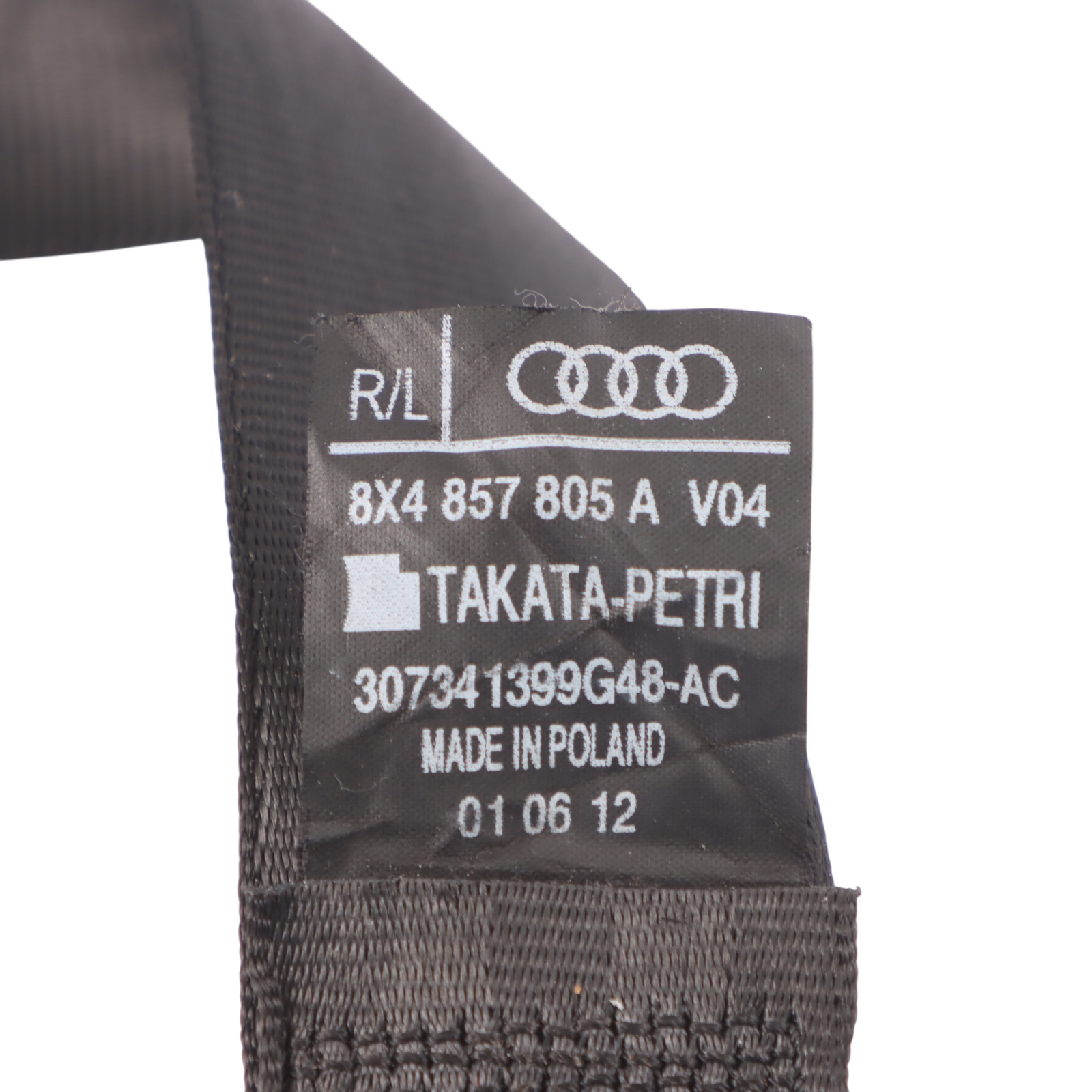 Audi A1 8X Ceinture de Sécurité Supérieure Arrière Gauche Droite 8X4857805A