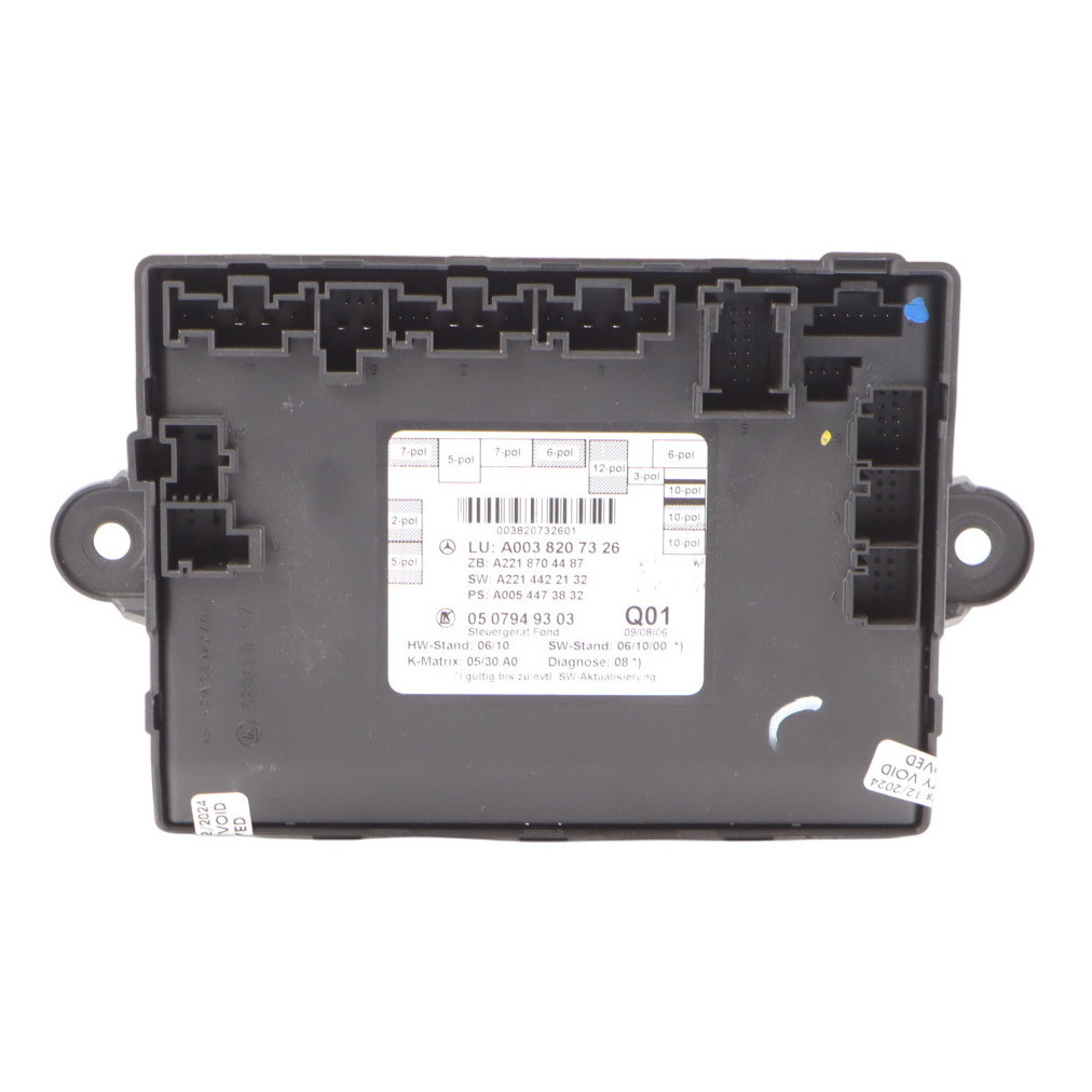 Mercedes W221 Unité contrôle module de la porte arrière gauche ECU A0038207326