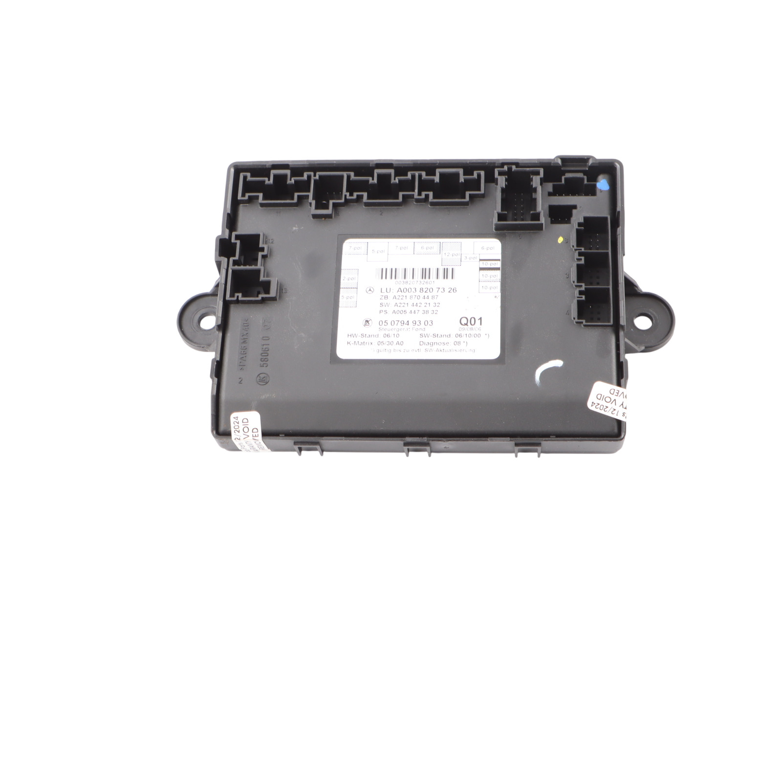 Mercedes W221 Unité contrôle module de la porte arrière gauche ECU A0038207326